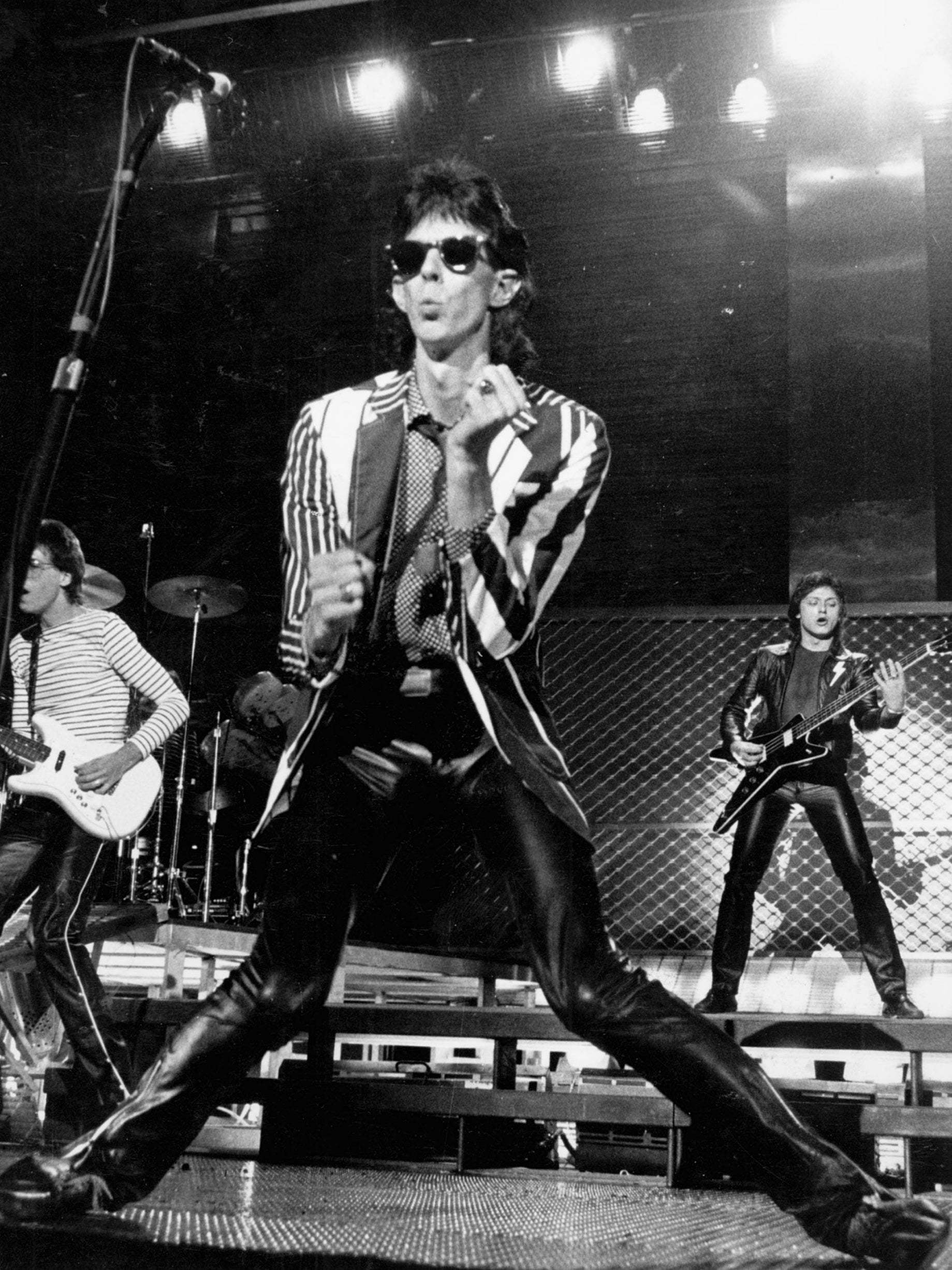 Ocasek and the band in concert during the 1980s