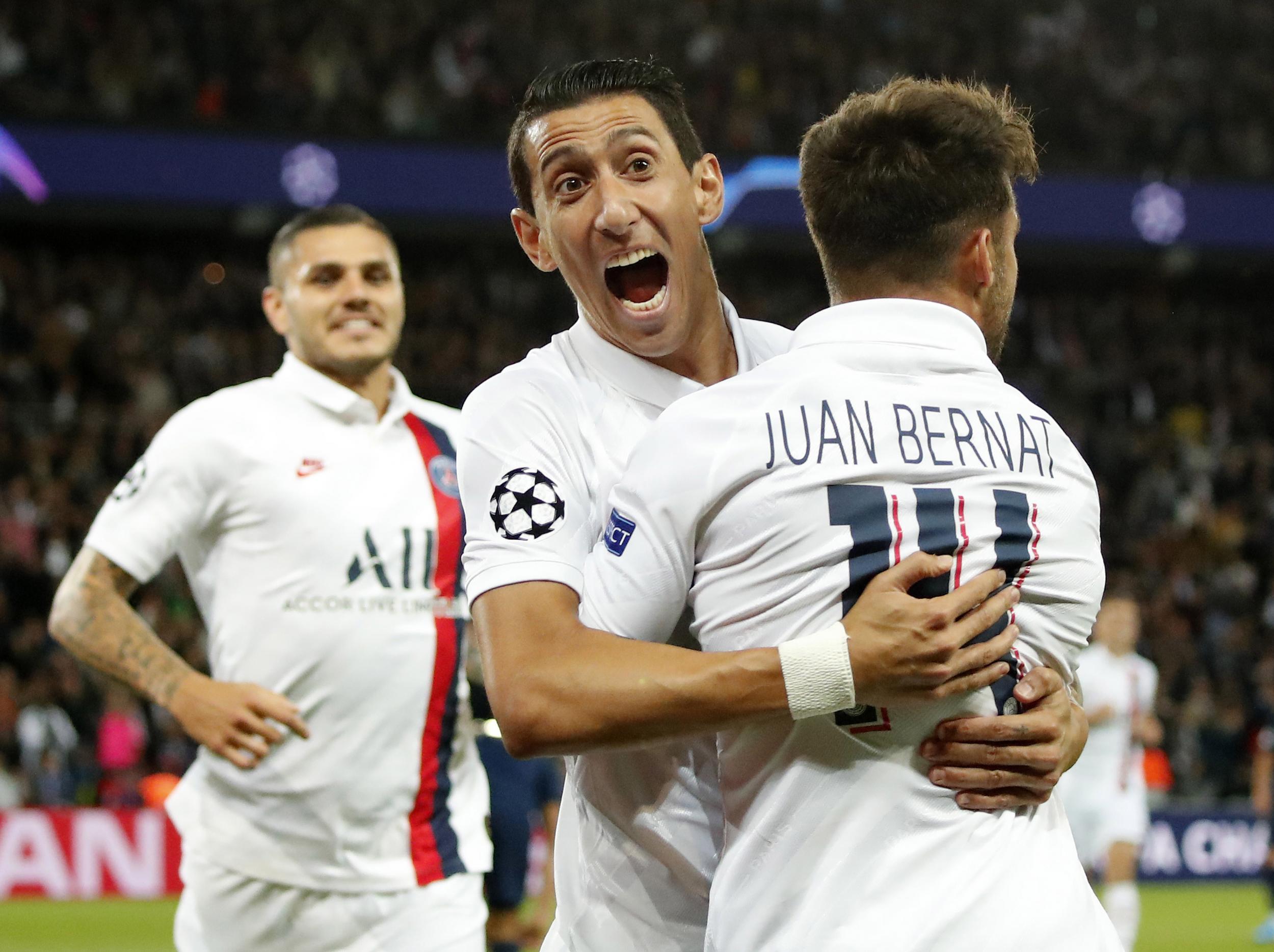 Angel di Maria celebrates his opening goal