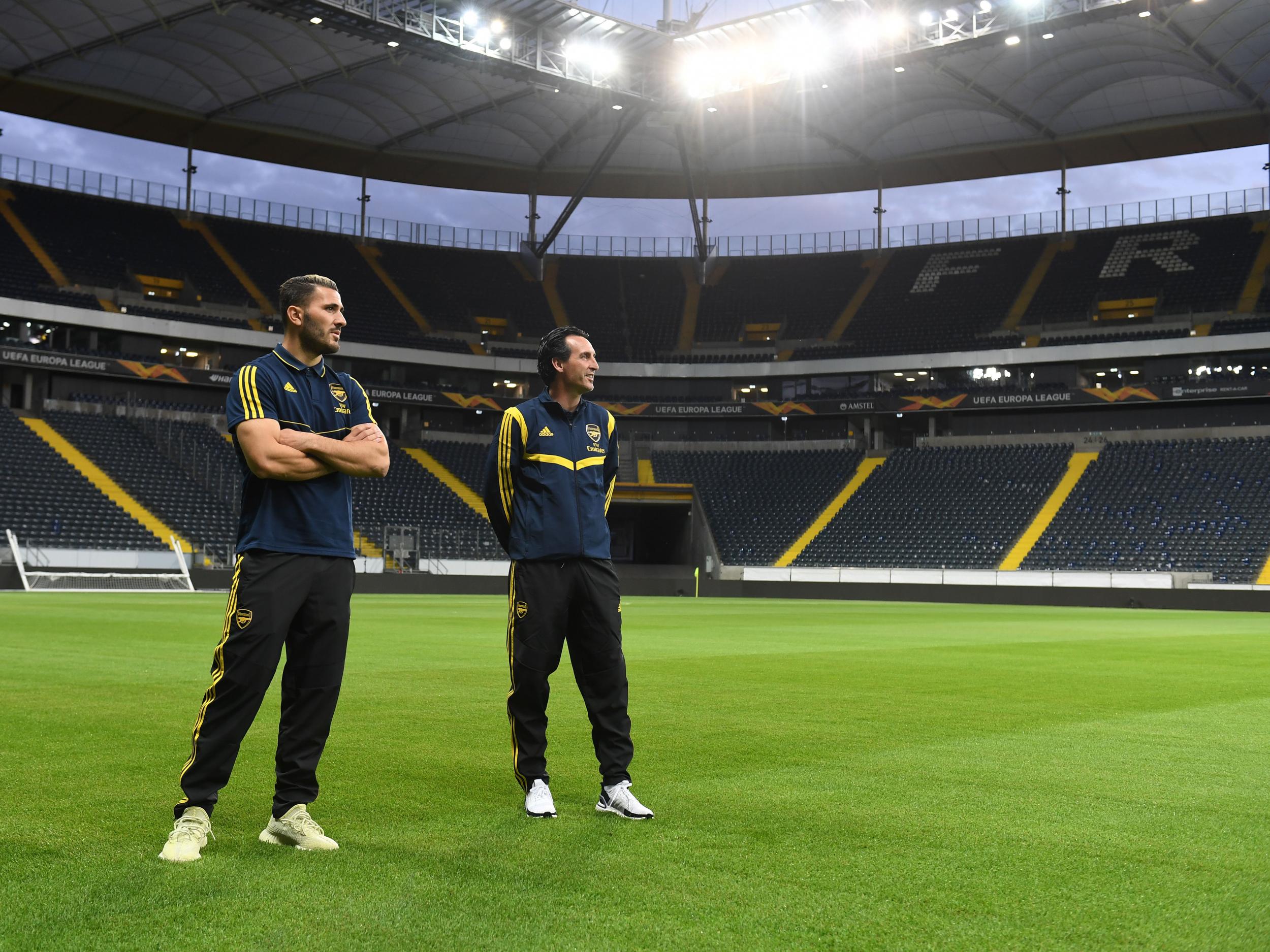 Emery observes his surroundings in Frankfurt (Getty)