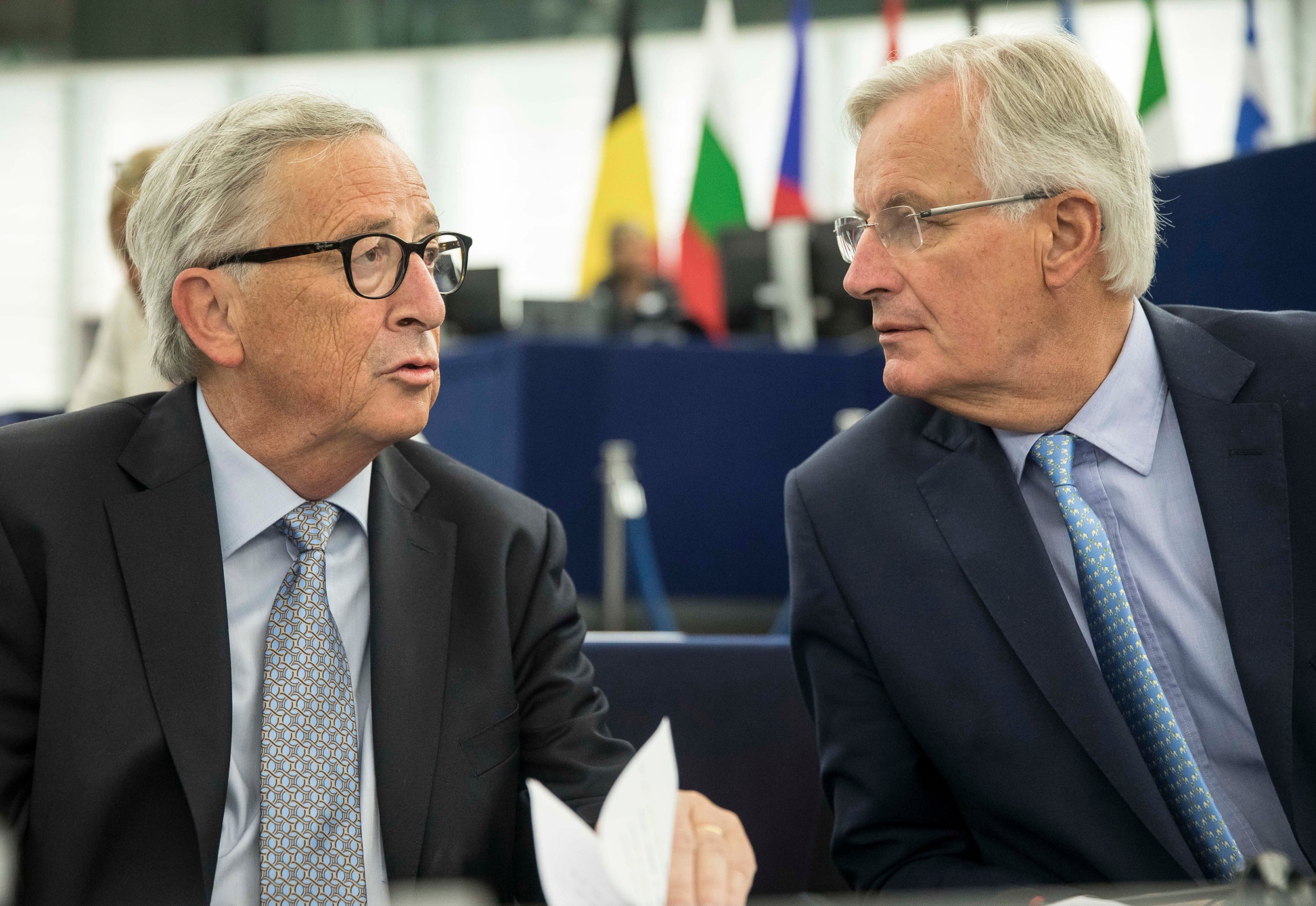 Jean-Claude Juncker and his chief negotiator Michel Barnier