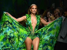 Jennifer Lopez surprises guests at Milan Fashion Week in famous Versace dress