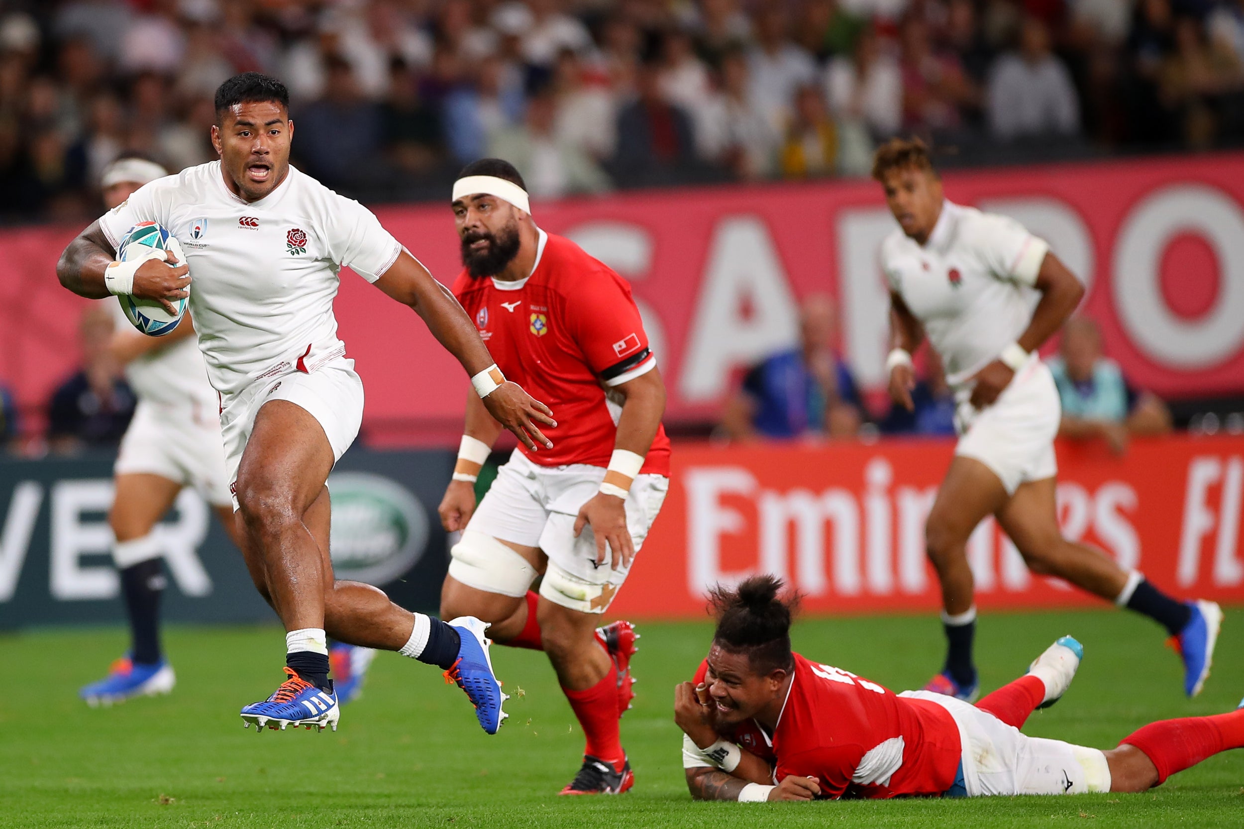 Manu Tuilagi played centre against Tonga