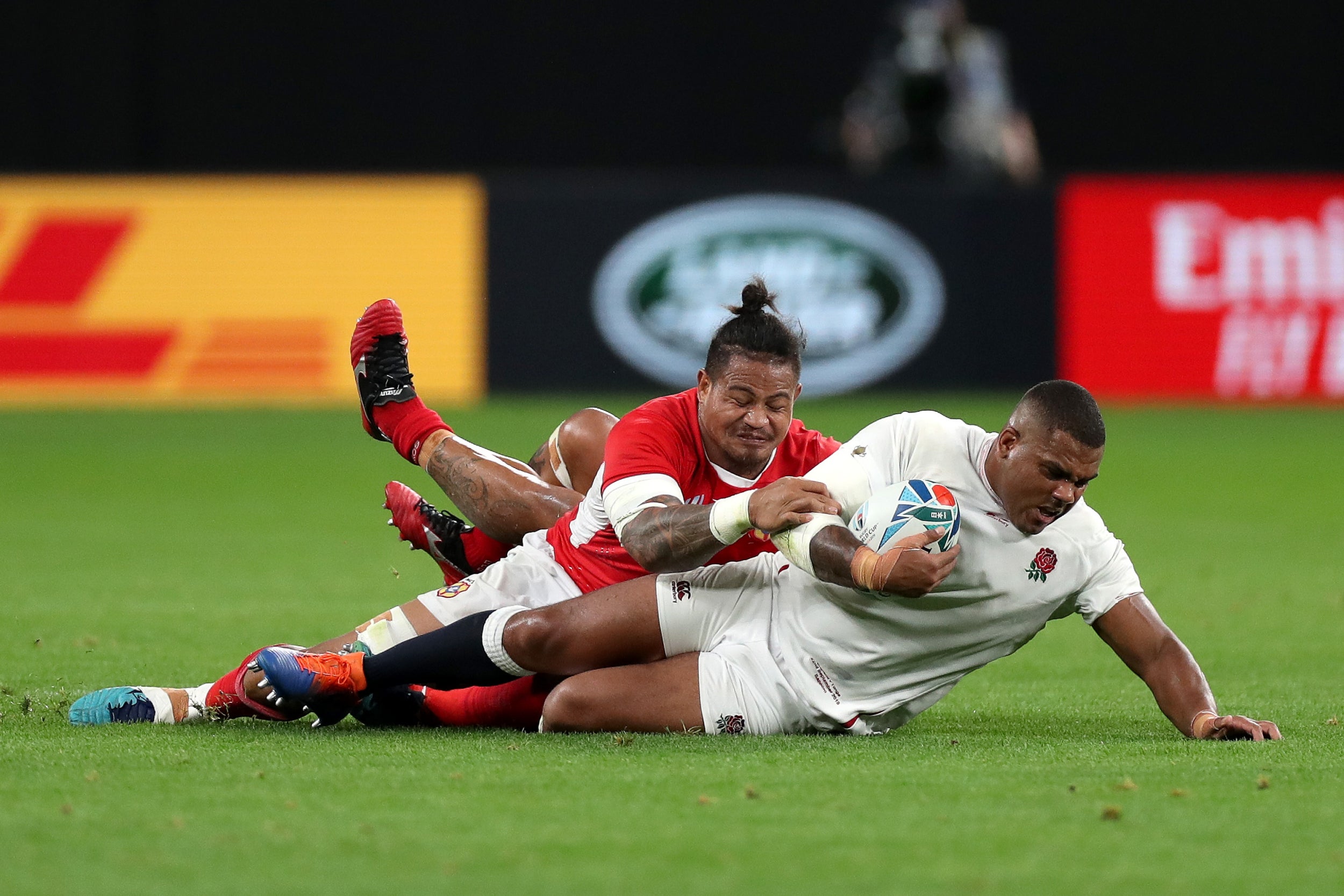 Kyle Sinckler in action for England against Tonga