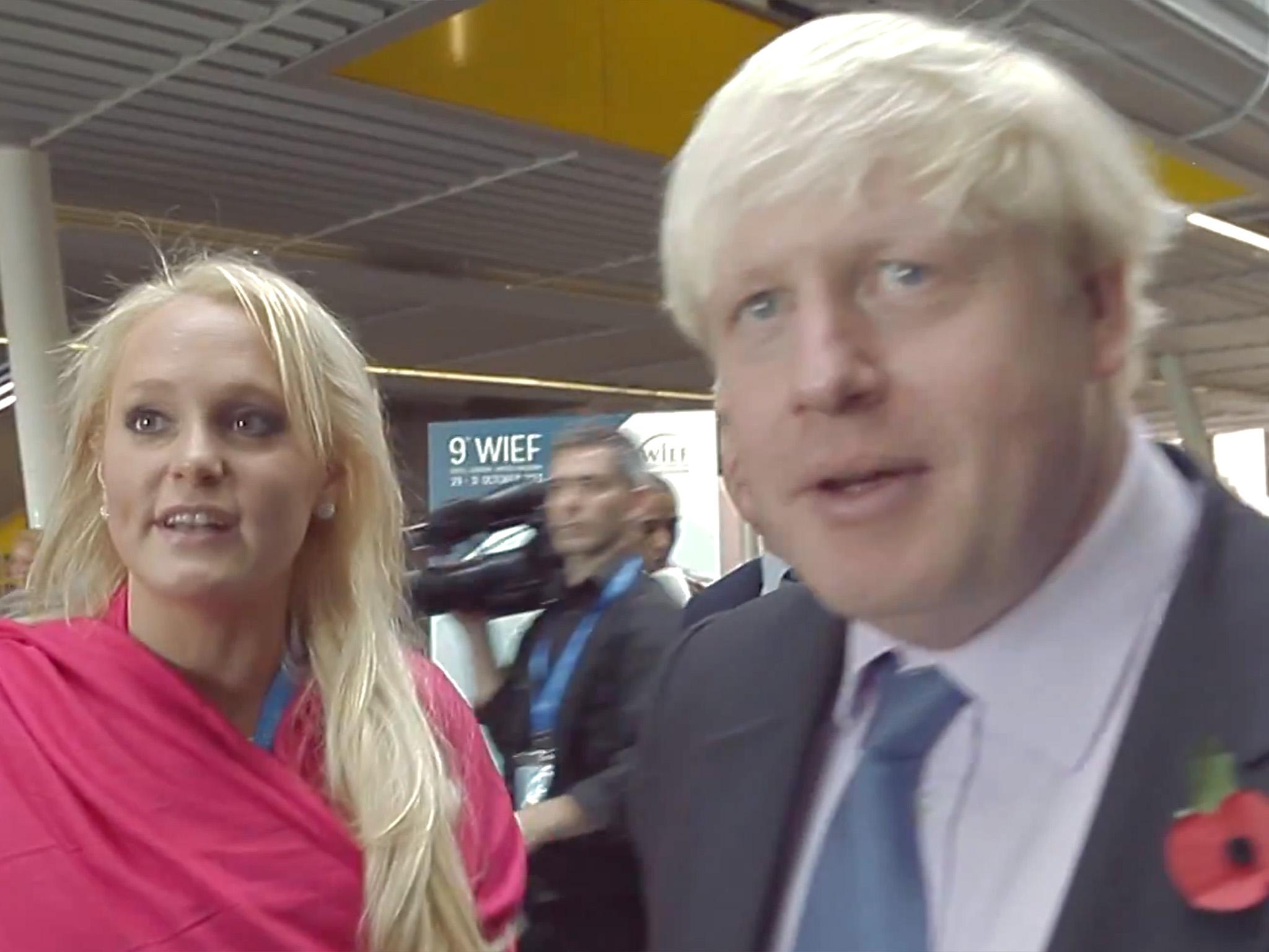 Boris Johnson with Jennifer Arcuri at the World Islamic Economic Forum in 2014