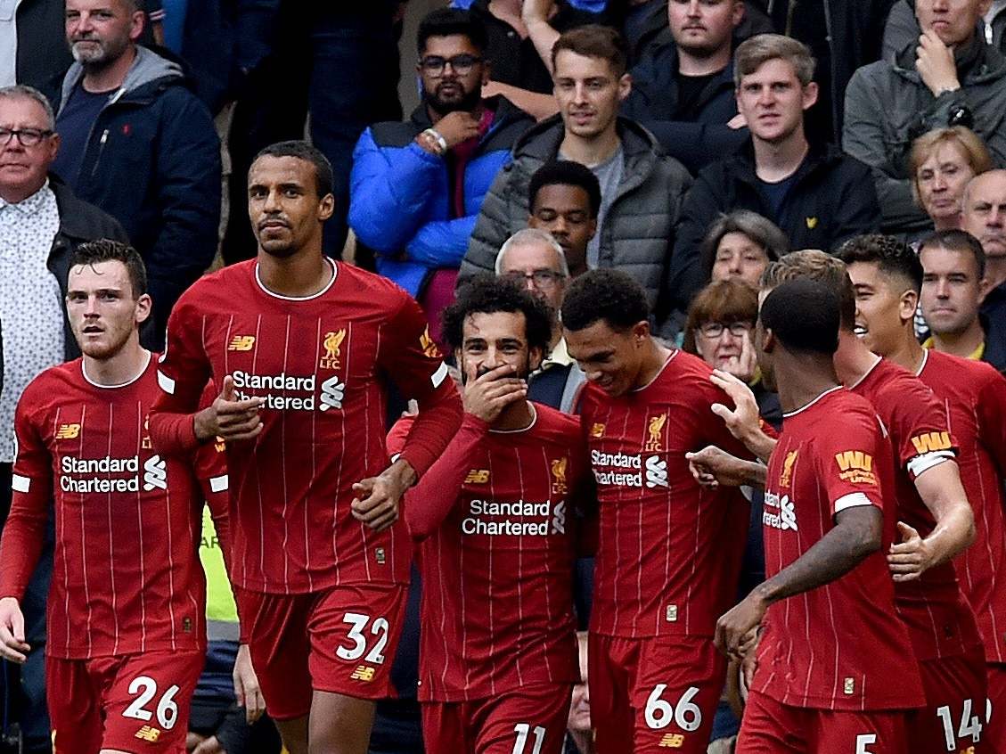 Liverpool celebrate vs Chelsea