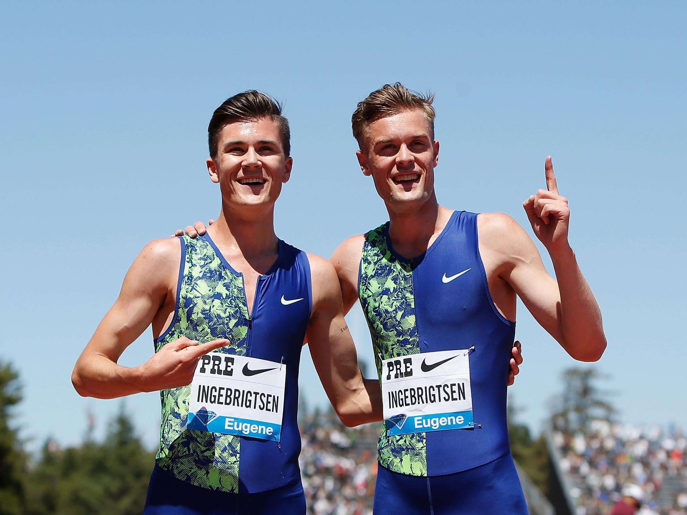 Jakob pictured with one of his brothers, Filip.