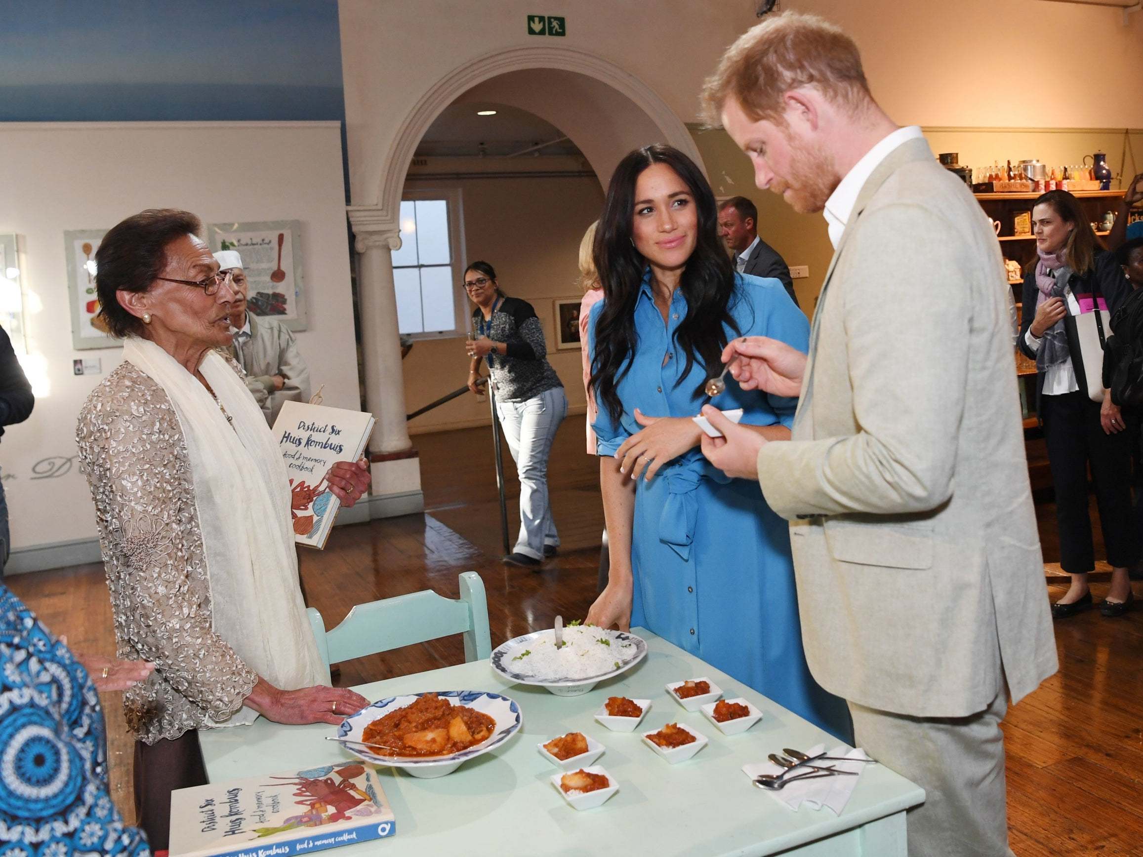 The royal couple visited the District Six Museum in Cape Town on the first day of their royal tour