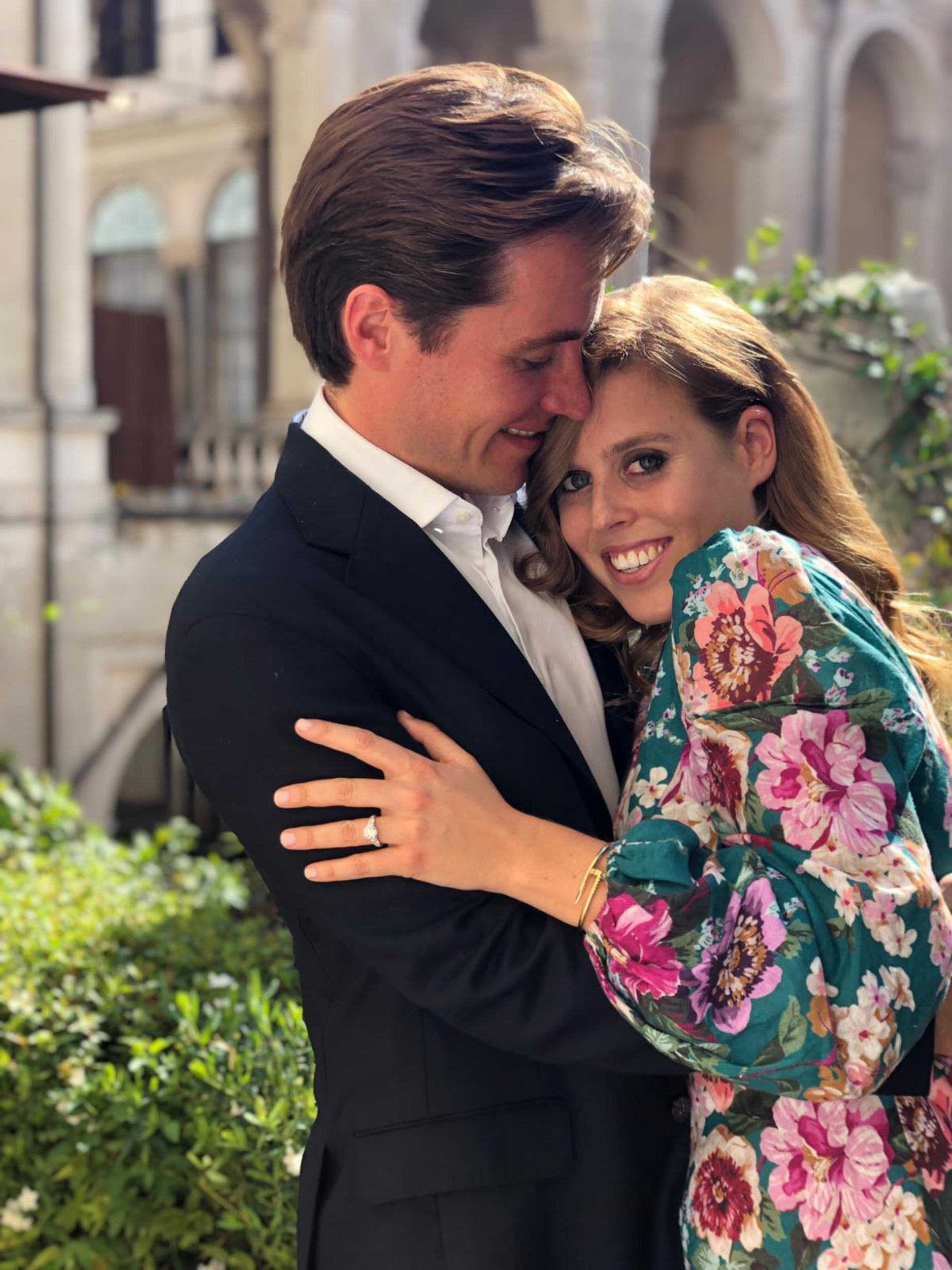 Photograph of Princess Beatrice and Edoardo Mapelli Mozzi taken in Italy by Princess Eugenie