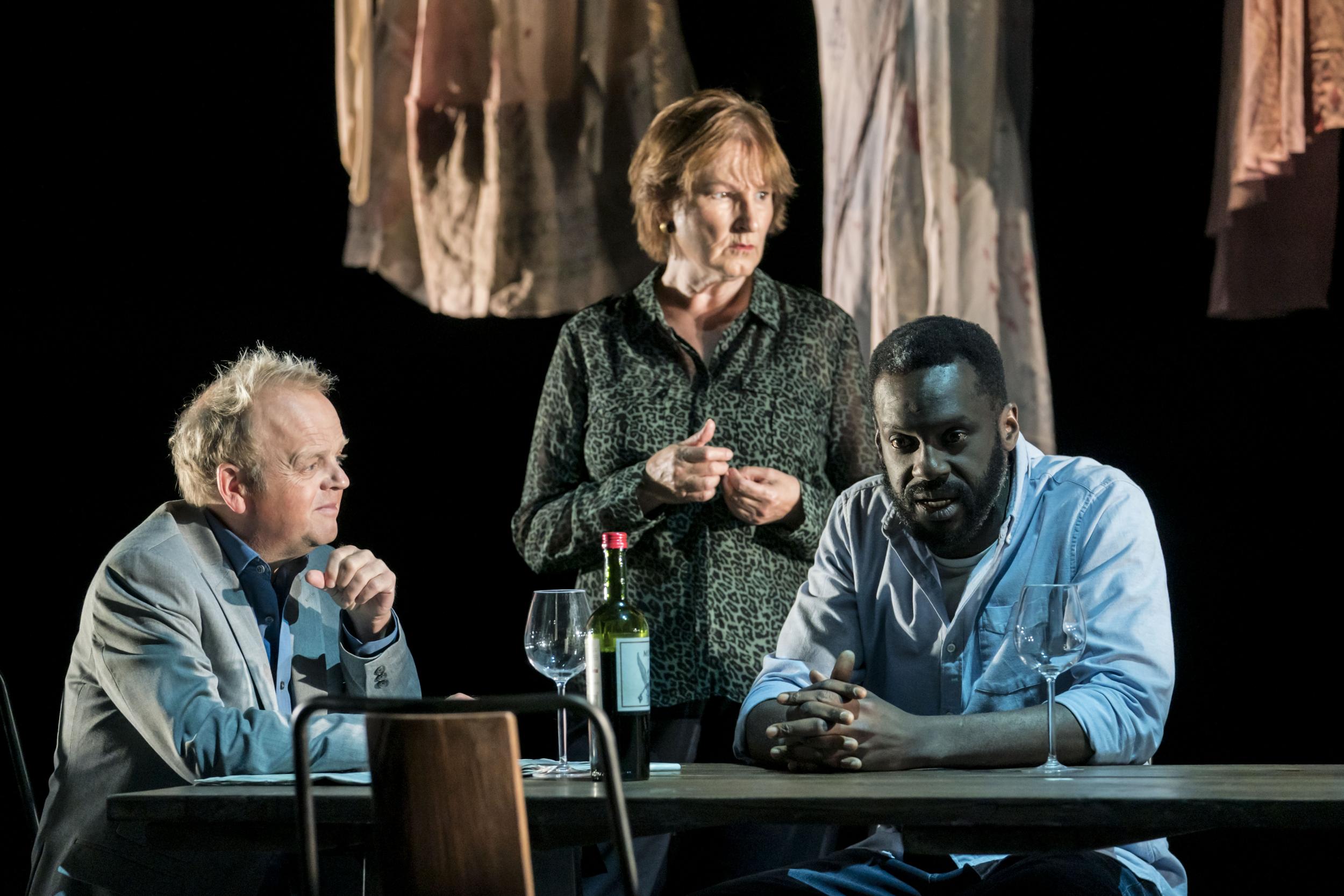 Toby Jones, Deborah Findlay and Sule Rimi in ‘Bluebeard’s Friends’