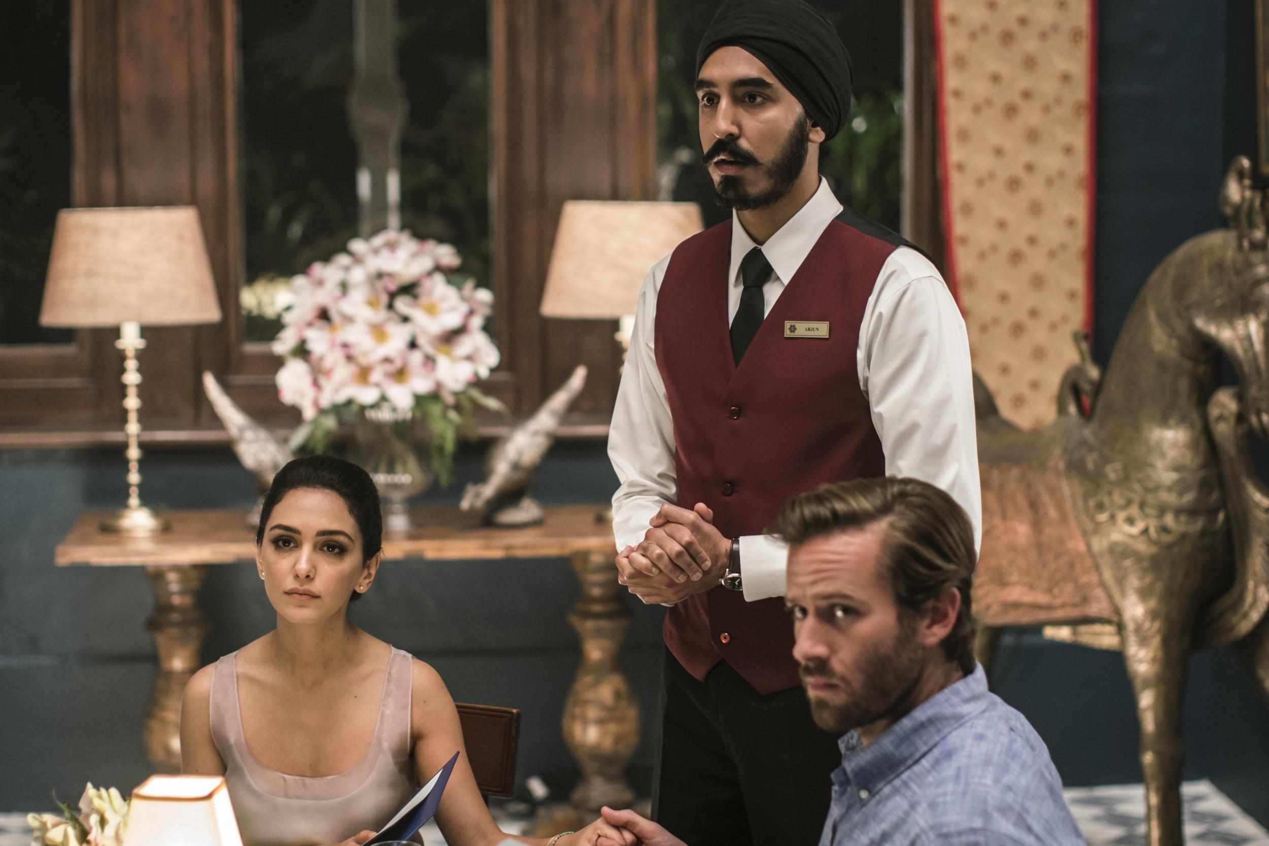 Nazanin Boniadi, Dev Patel and Armie Hammer in ‘Hotel Mumbai’