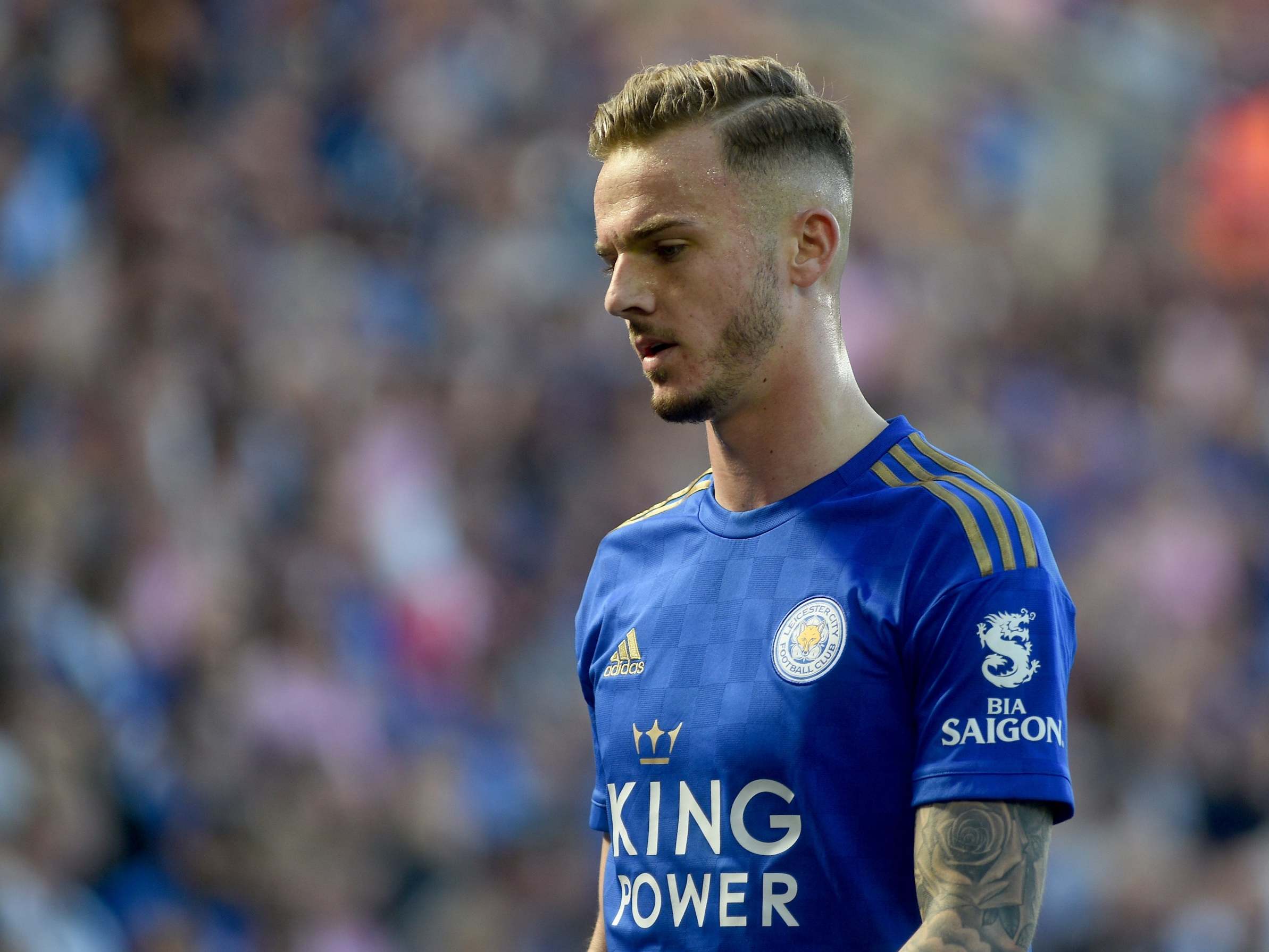 James Maddison suffered an injury during the Foxes’ win over Tottenham