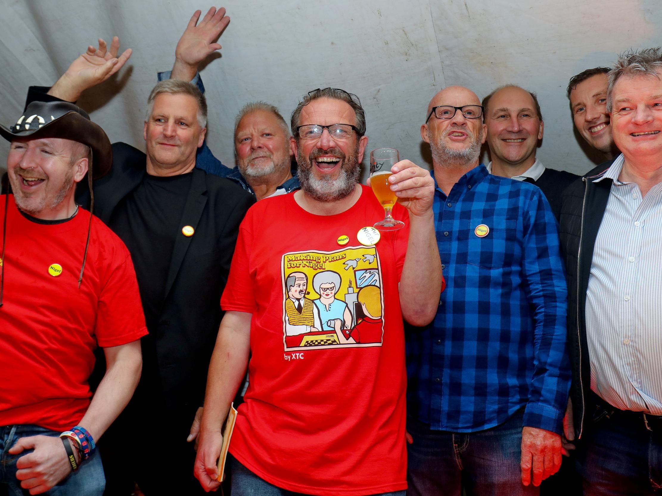 Pub landlord and organiser Nigel Smith, centre, surrounded by Nigel friends