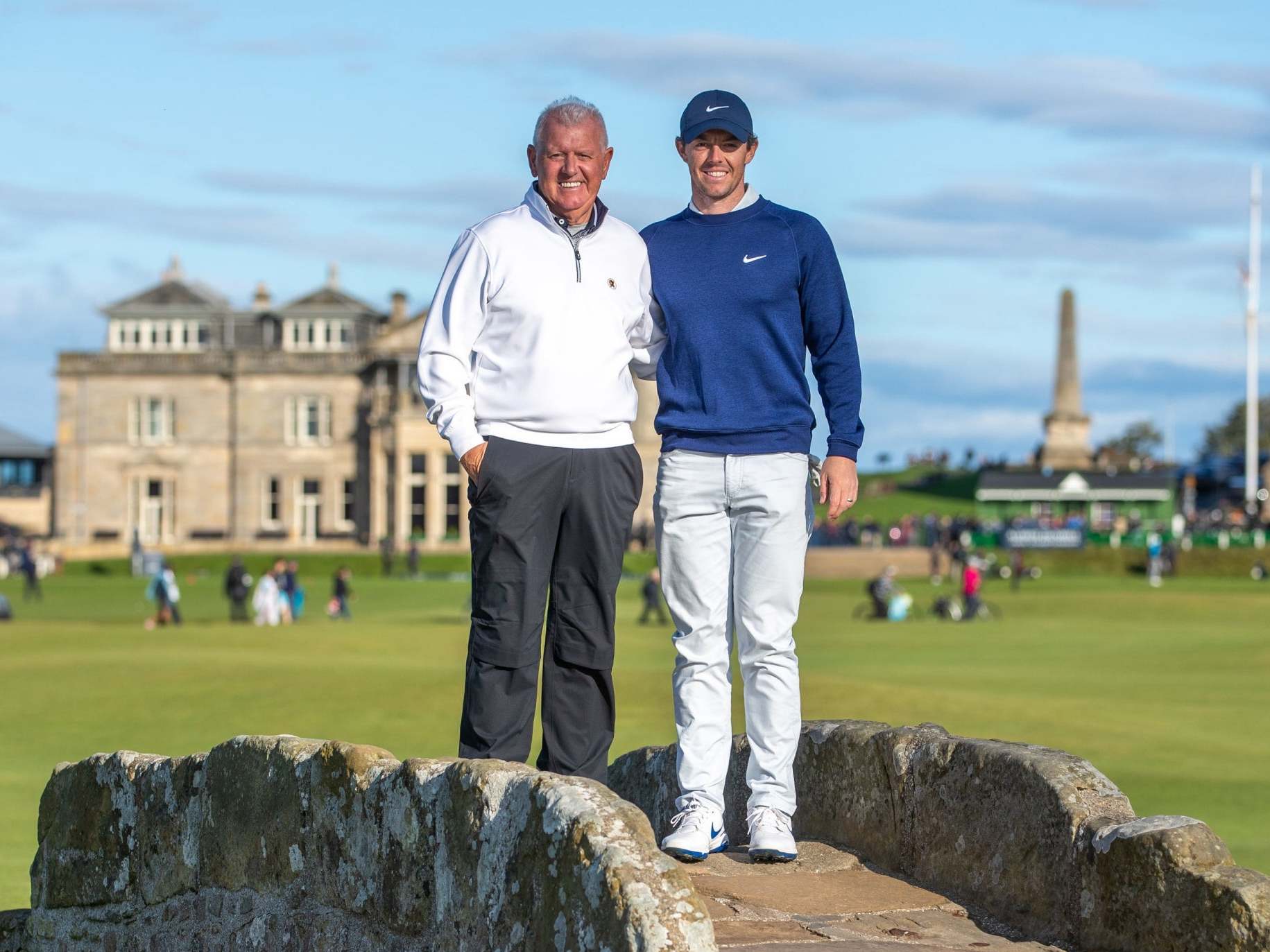 Rory McIlroy and his father Gerry at St Andrews