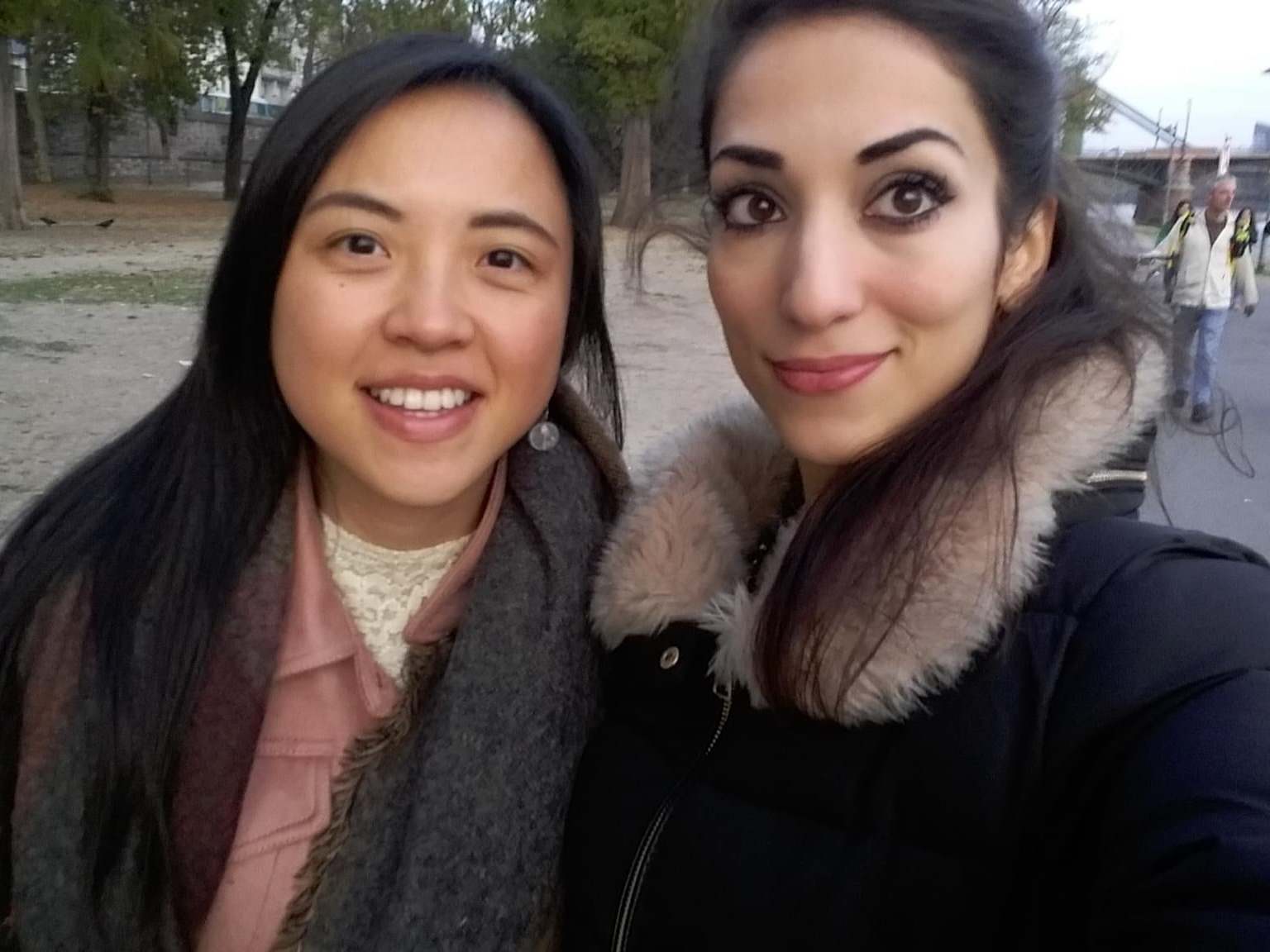 Junior doctor Mu-Chun Chiang (left), 27, and her friend Mina Mesri, who set up a petition after Dr Chiang received a letter telling her she had a week to leave the UK because her visa application had been rejected.