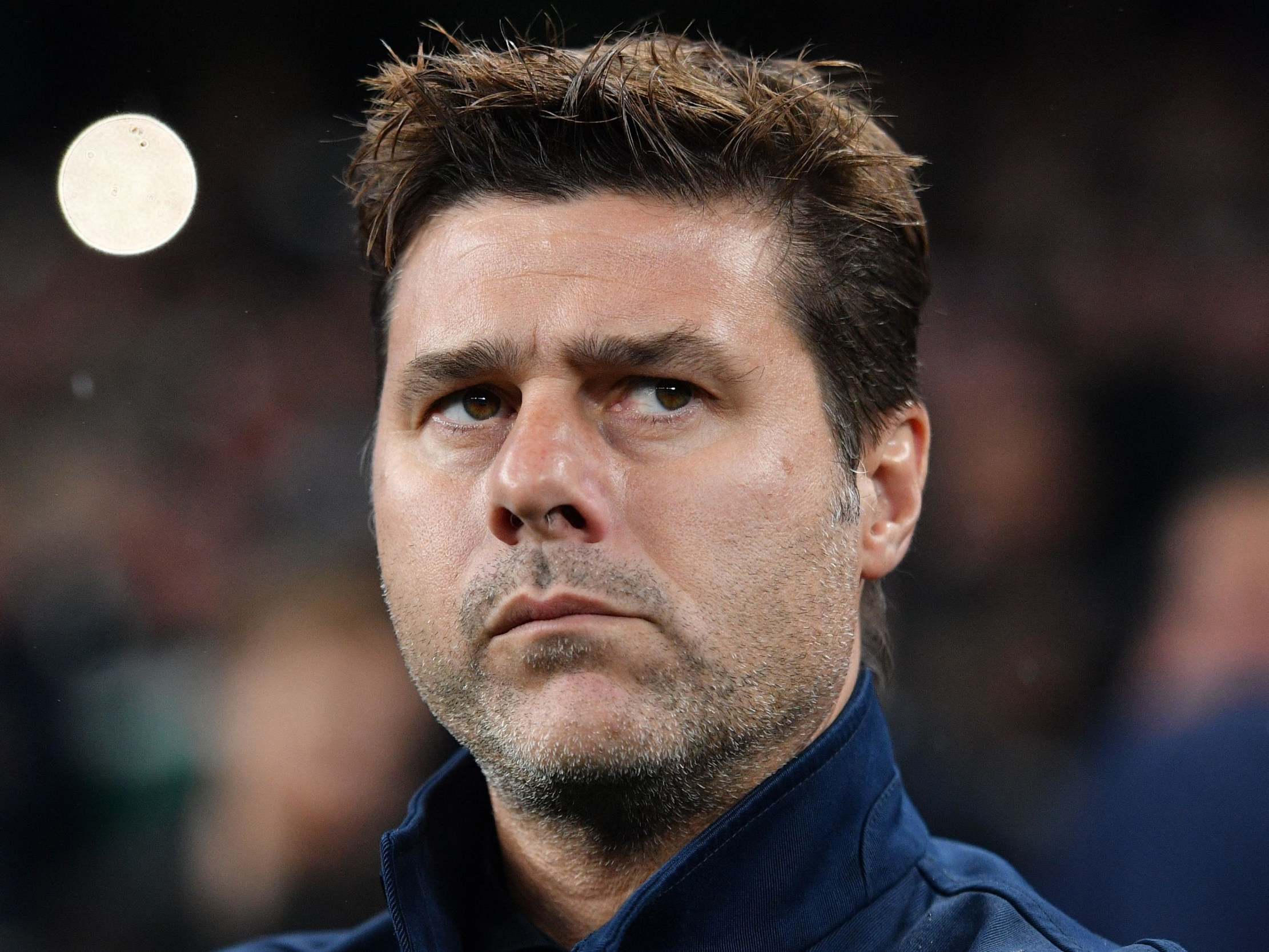 Mauricio Pochettino watches on as his team suffer their worst ever defeat