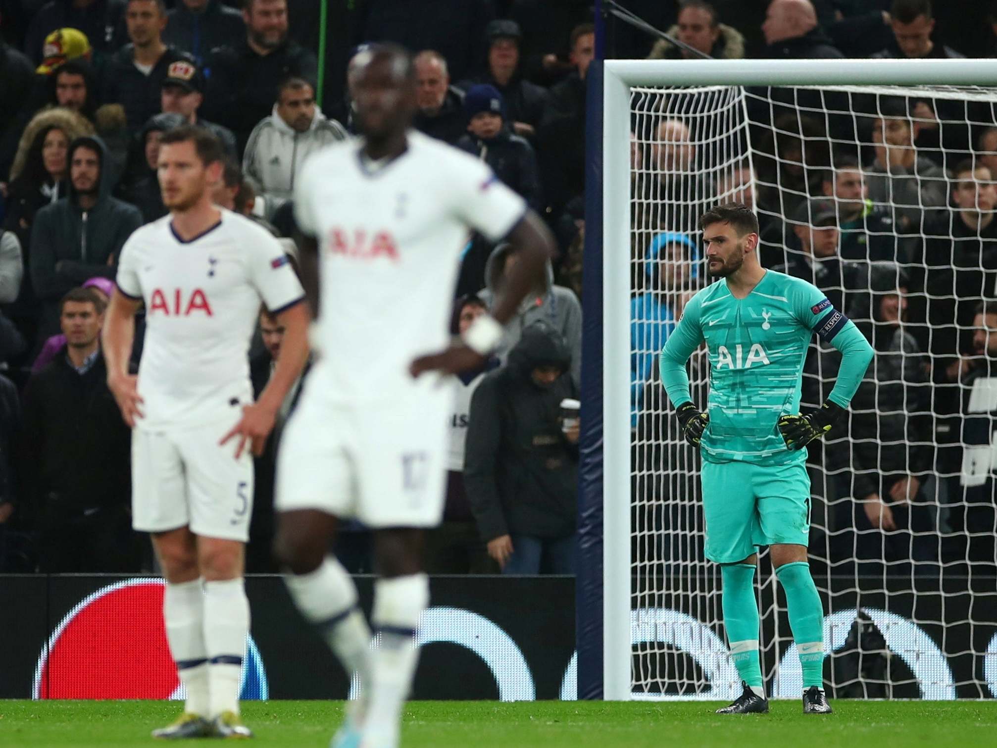 Spurs appear dejected after being hammered by Bayern