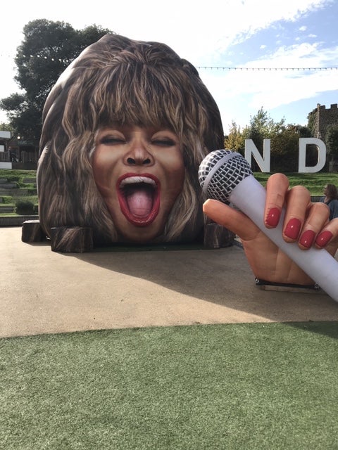 An inflatable Tina Tuner has been blown up at Dreamland in celebration of the upcoming Turner Prize