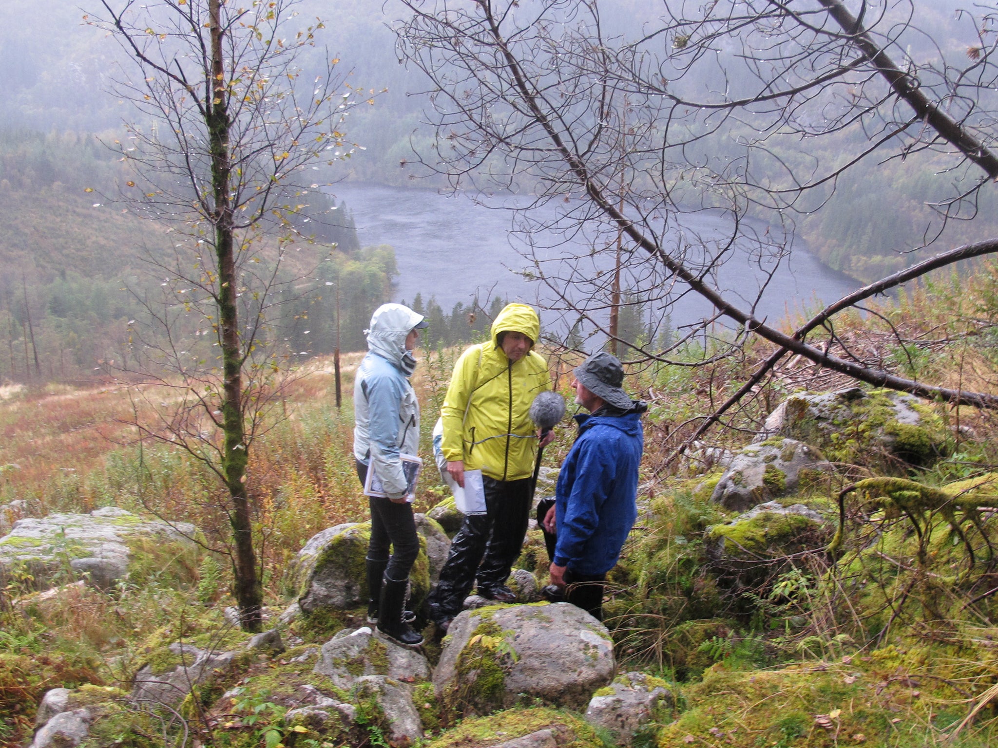 Neil McCarthy and Marit Higraff on the first day in the field for the BBC’s ‘Death in Ice Valley’ podcast