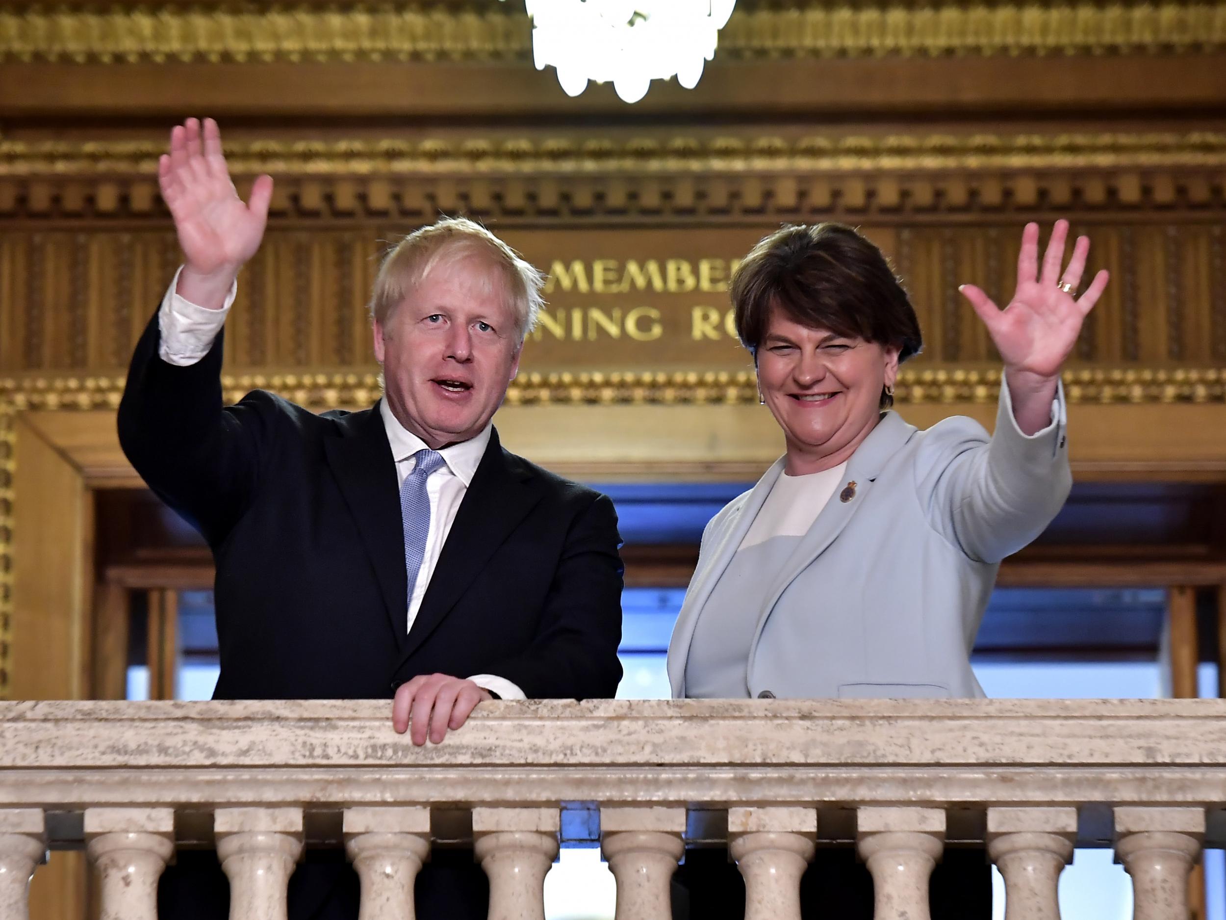 Boris Johnson has decided that he will have to shake off the chains of dependence on Arlene Foster’s DUP