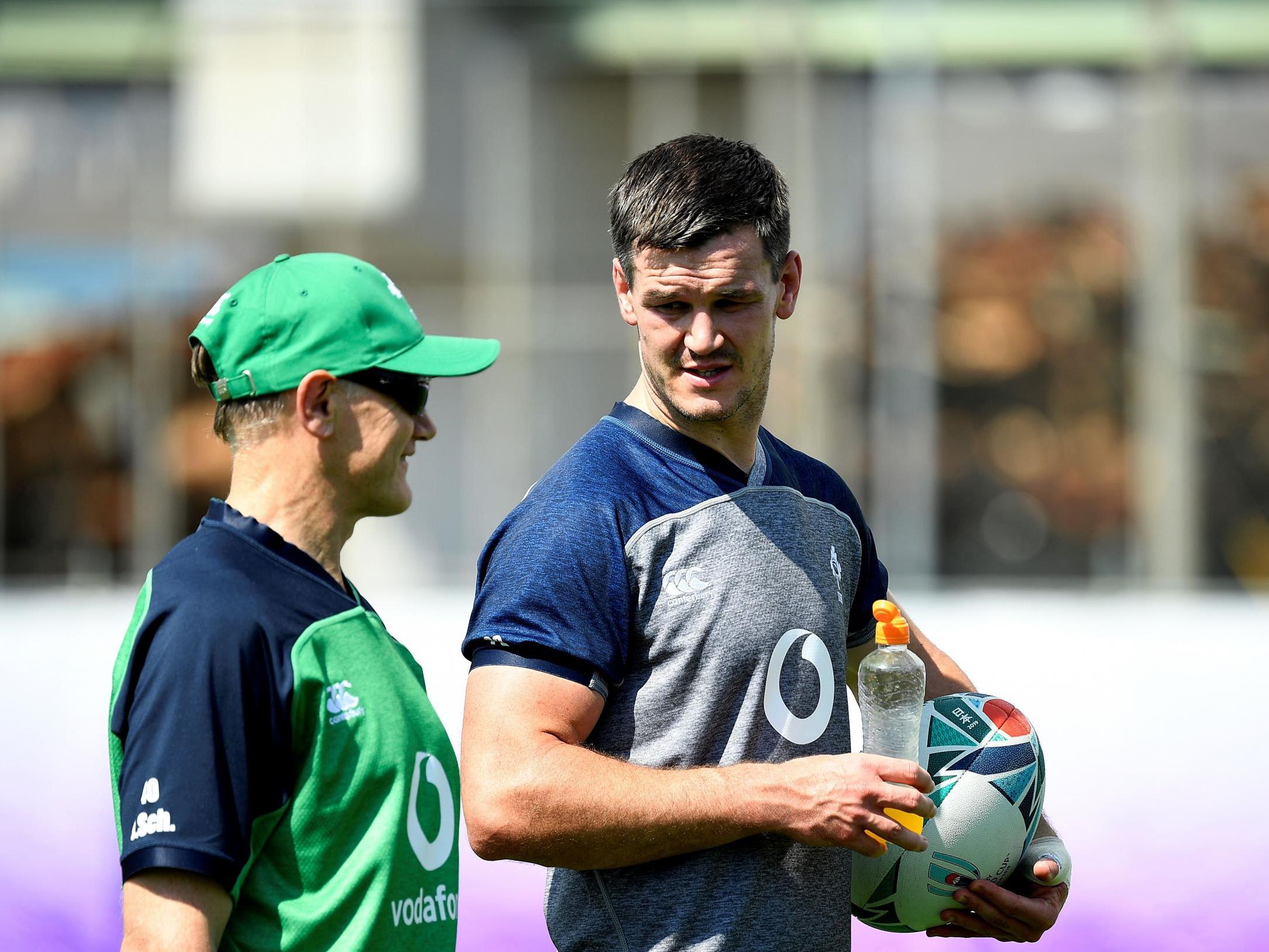 Johnny Sexton with head coach Joe Schmidt