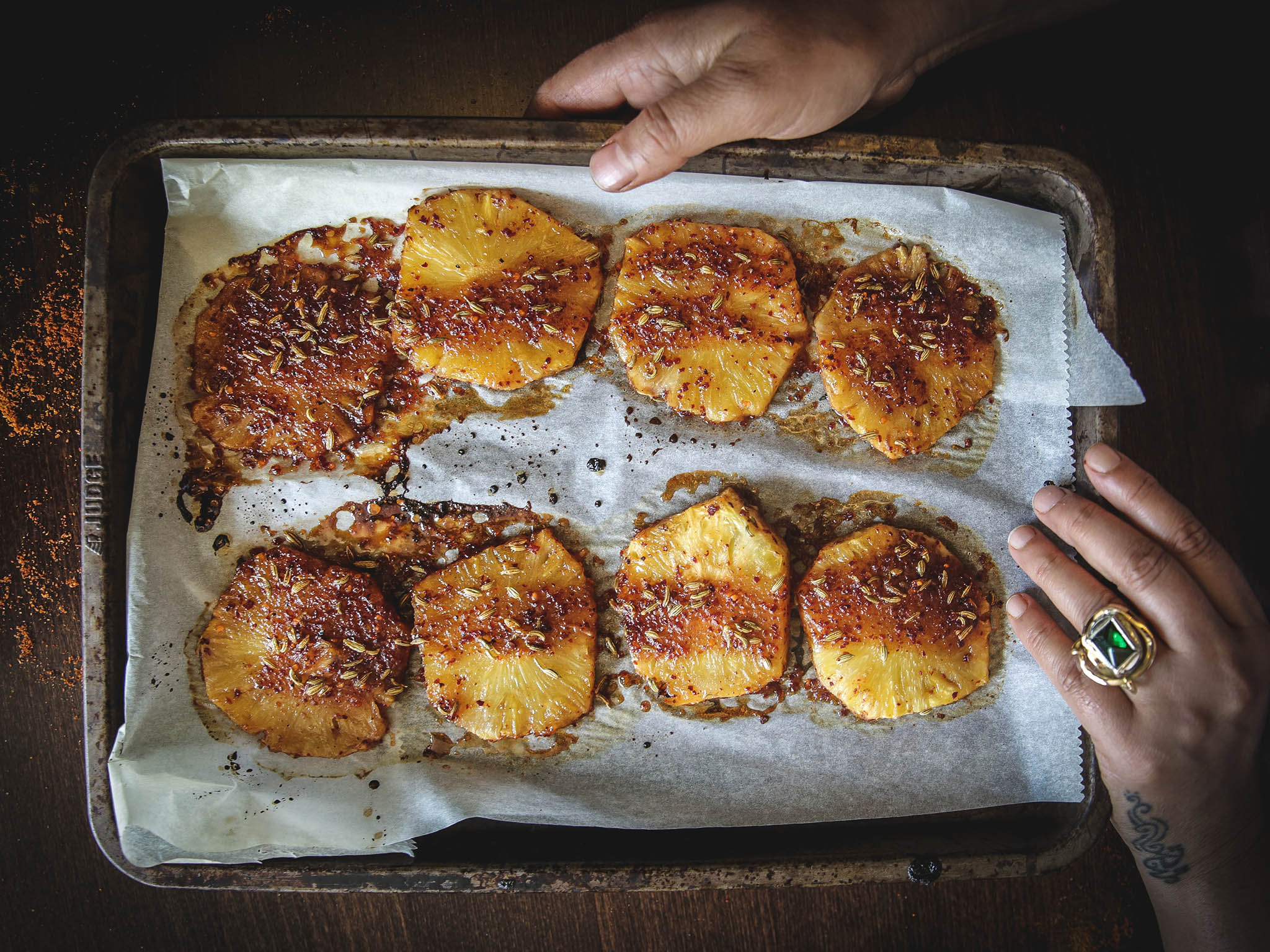 Eat these while they're still warm and serve with ice-cream