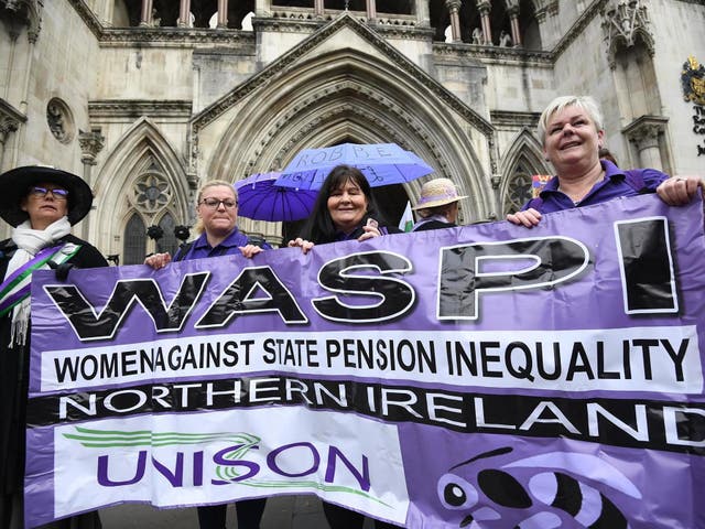 Campaigners protest outside the Royal Courts of Justice on Thursday