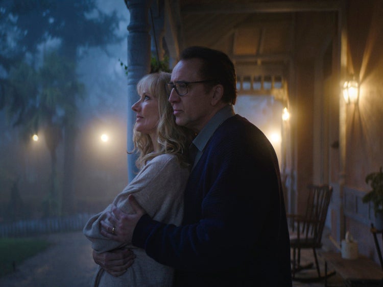 Cosmic fright-fest: Joely Richardson and Nicolas Cage in ‘Colour Out of Space’