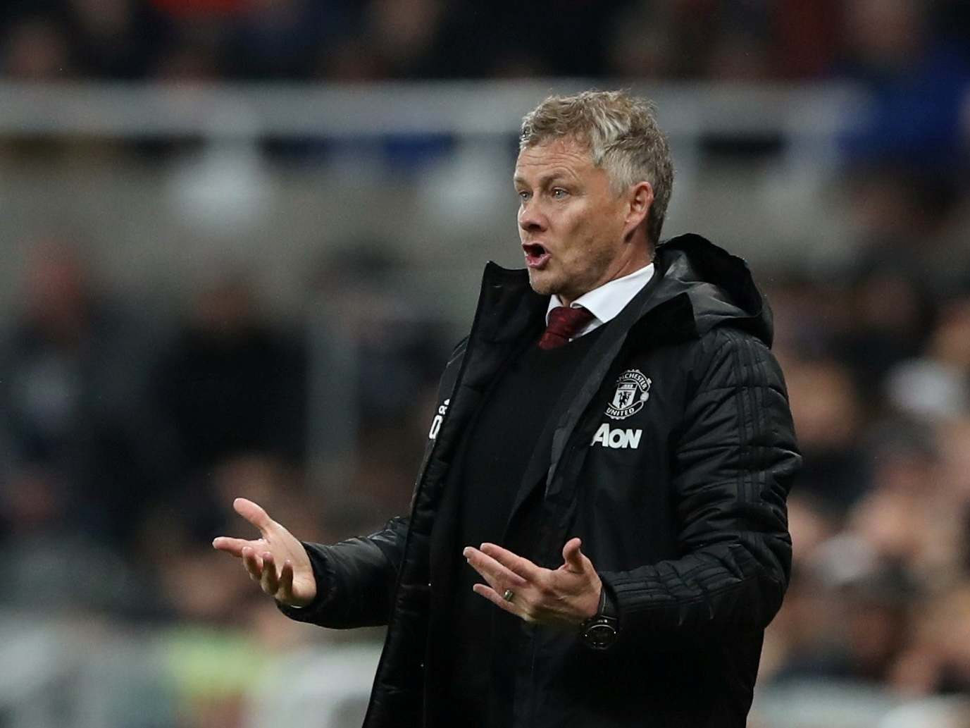 Ole Gunnar Solskjaer cuts a frustrated figure