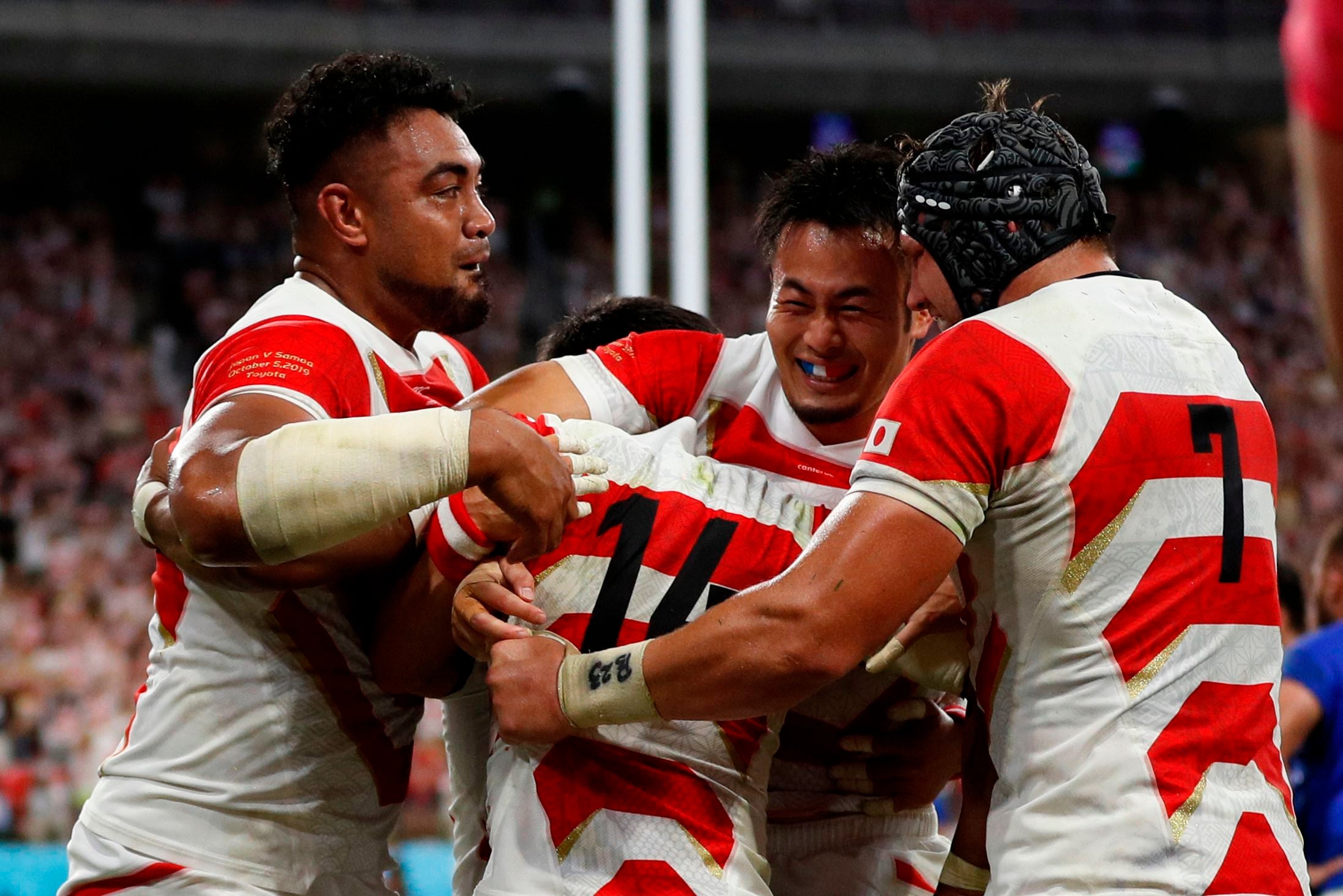 Japan clinch a thrilling late victory against Samoa (Getty)