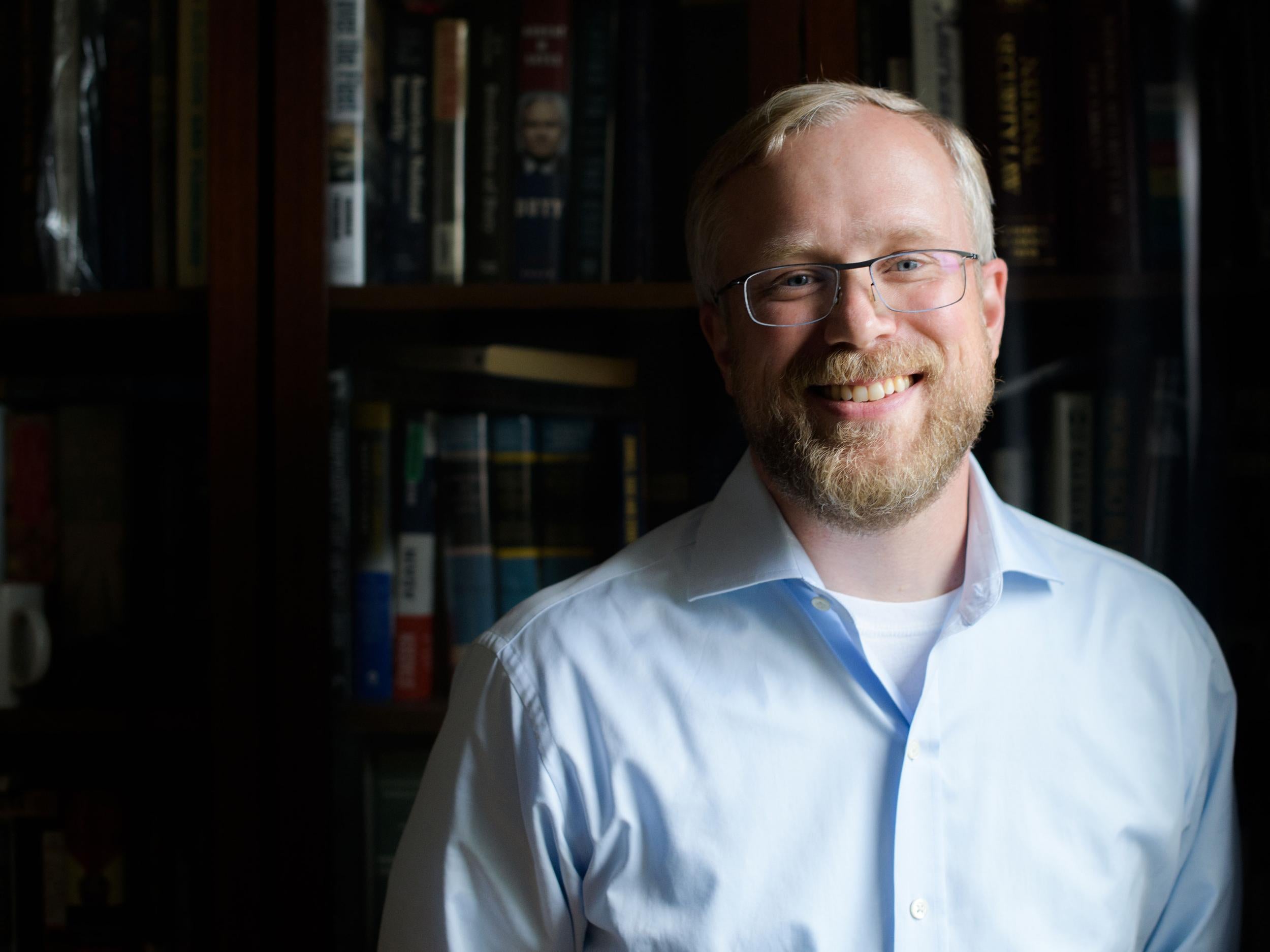 Canestaro in his home in Washington, DC