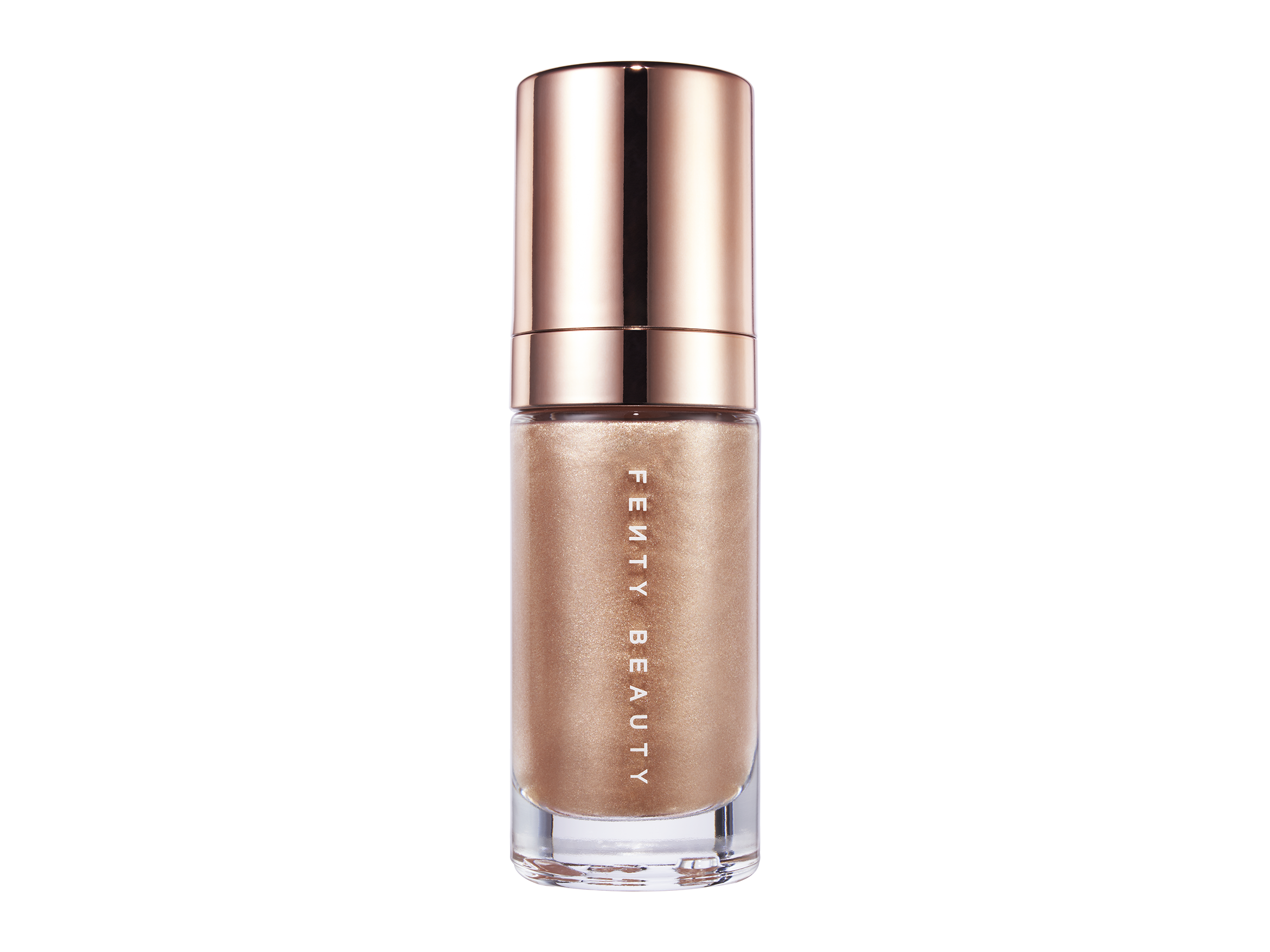 The 'body lava' liquid highlighter is gel-based, so is moisturising on the skin (Fenty Beauty)