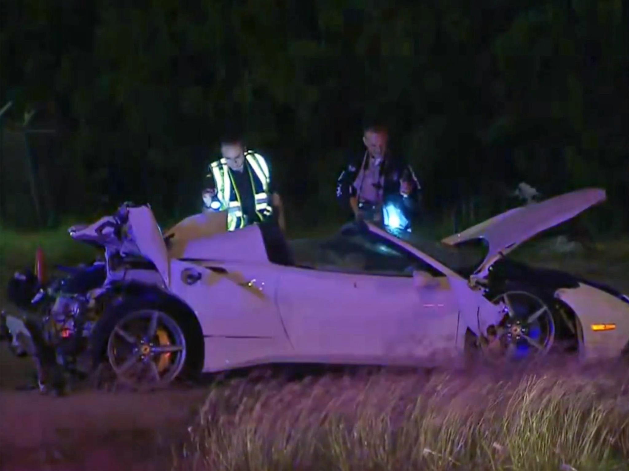 Errol Spence Jr’s car after the crash