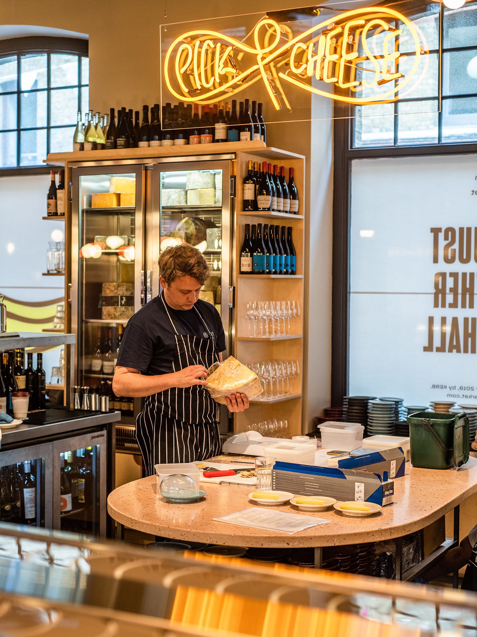 With the mighty Neal’s Yard Dairy so close by, it’s a bold move