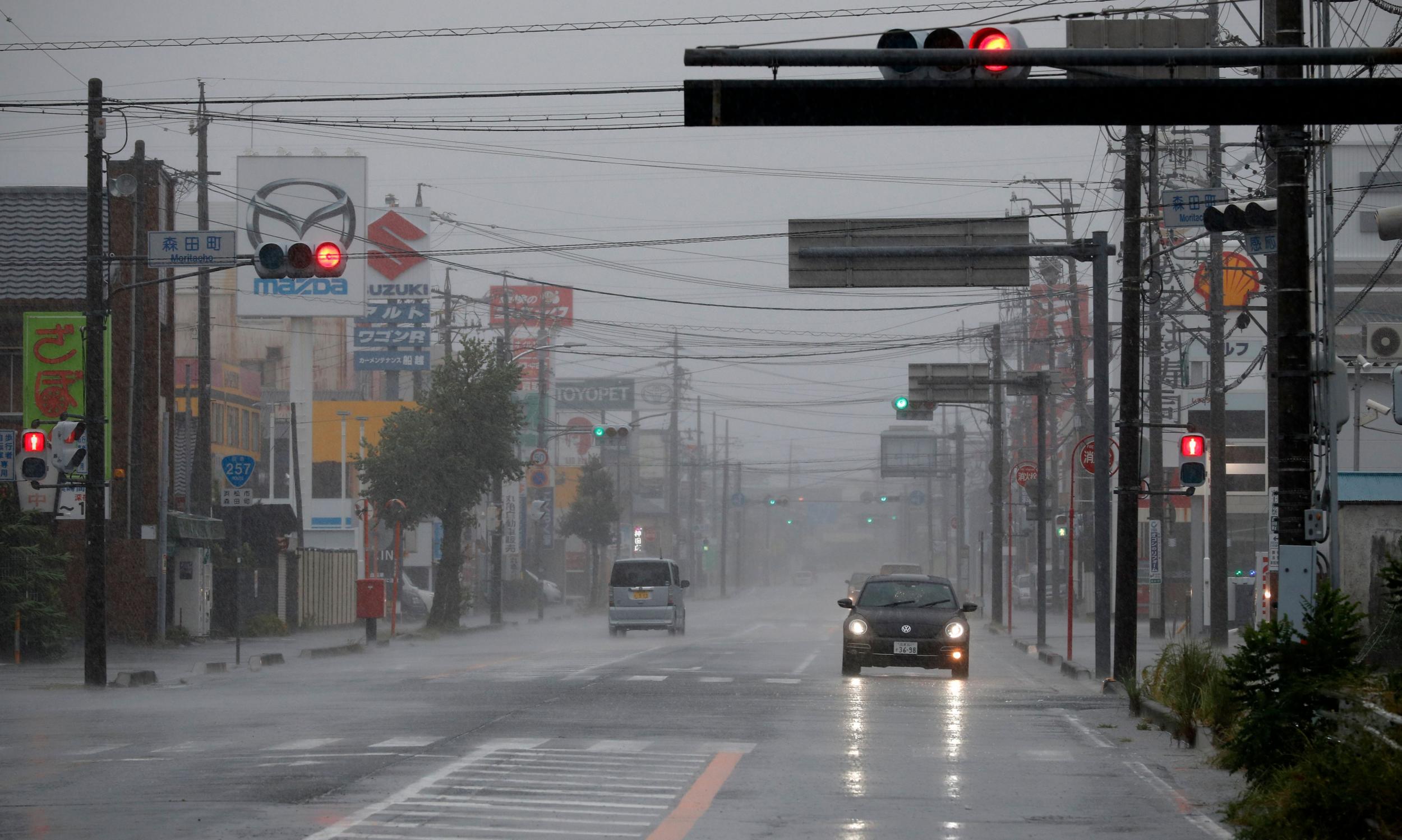 Typhoon Hagibis started battering Tokyo on Saturday (AFP via Getty)