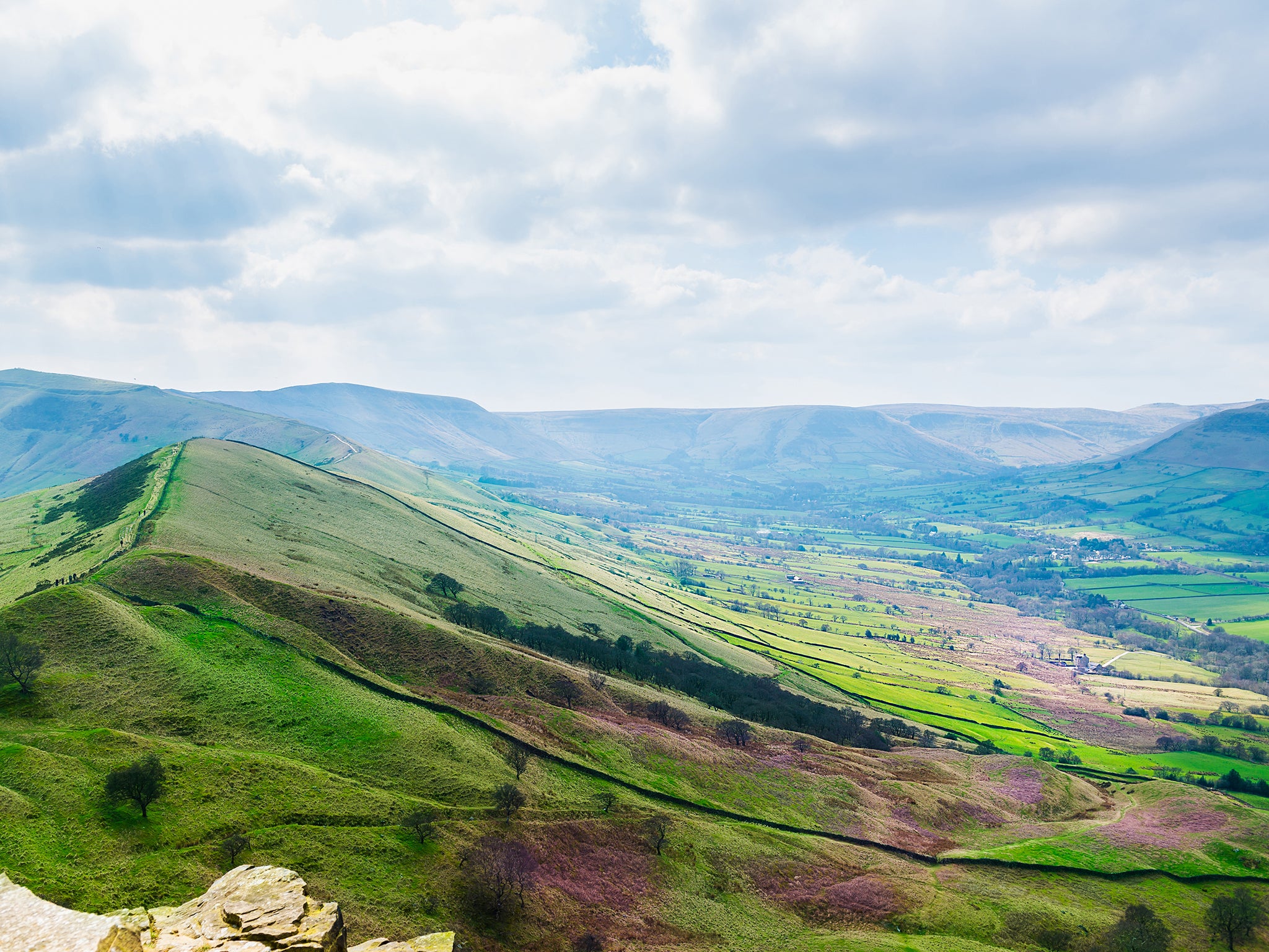 Mam Tor hill near Castleton and Edale in the Peak District National Park