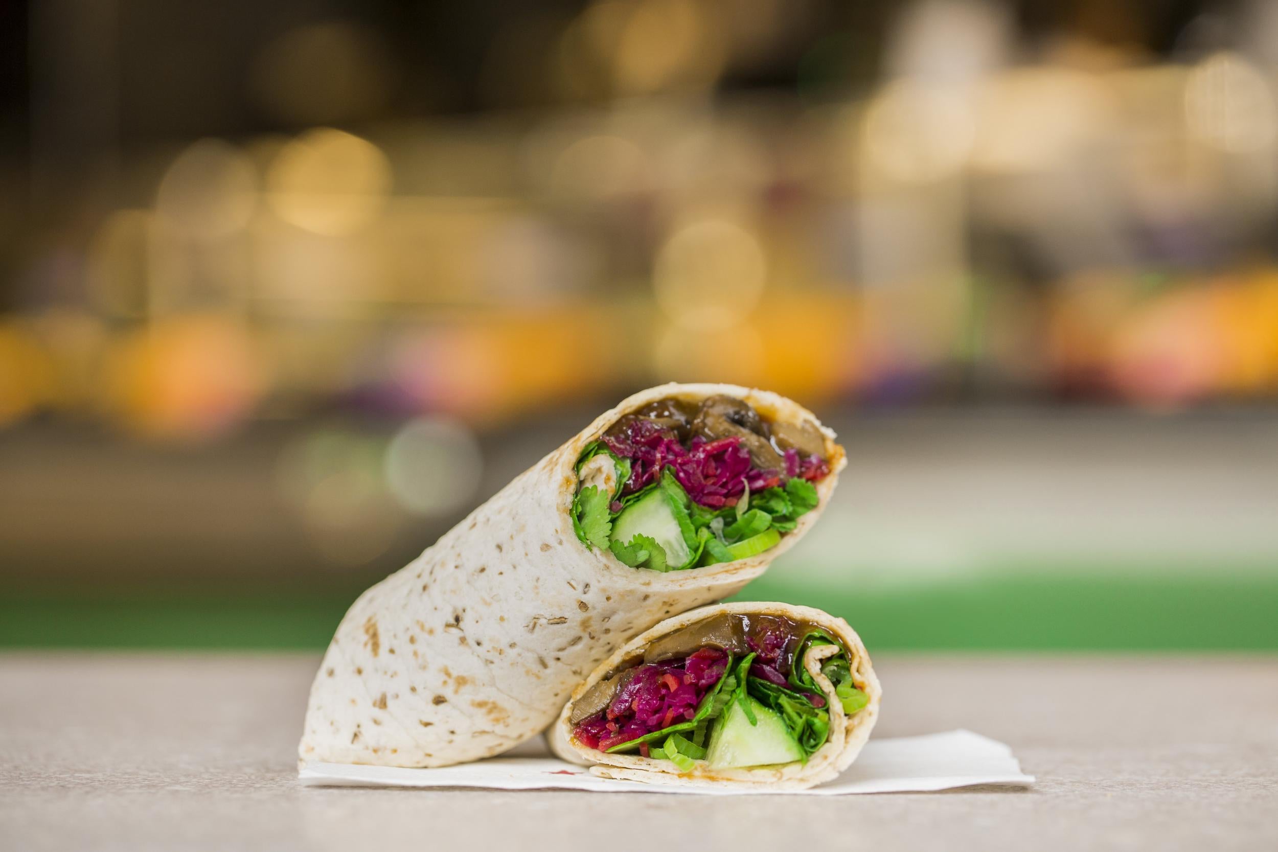 The vegan hoisin mushroom wrap