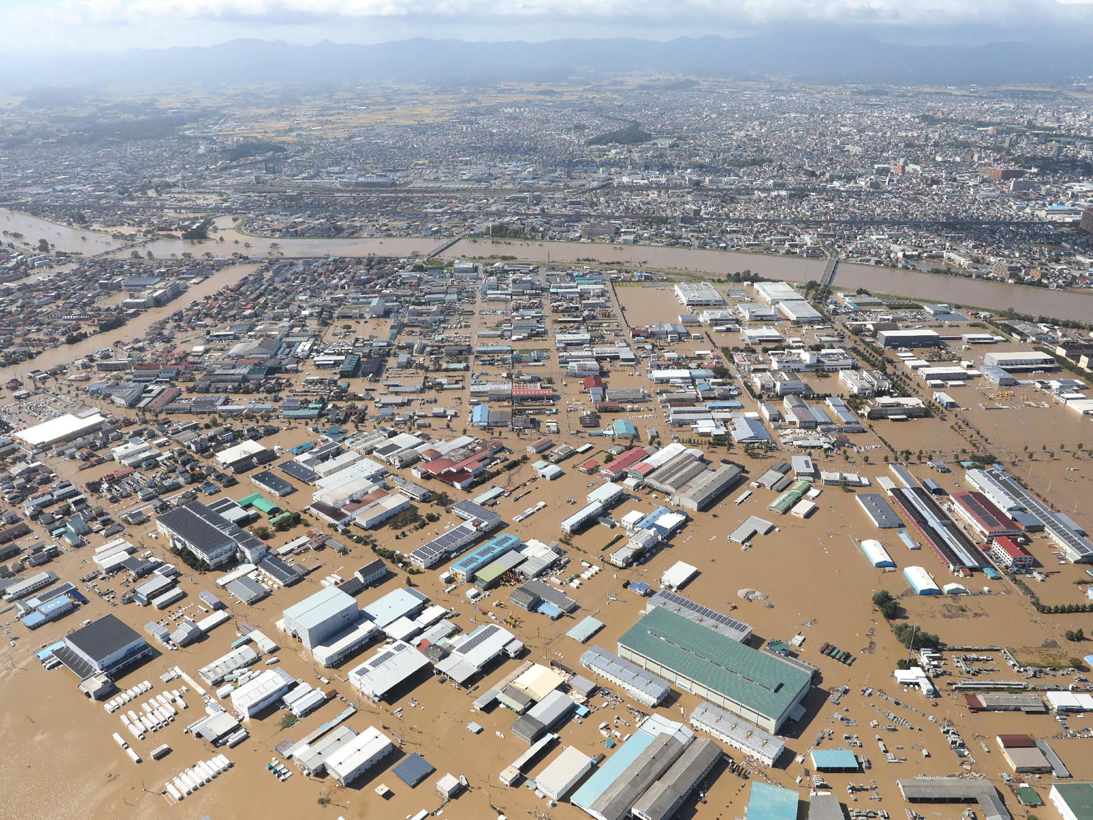 Koriyama, an industrial hub in Fukushima Prefecture, was hit hard by Hagibis