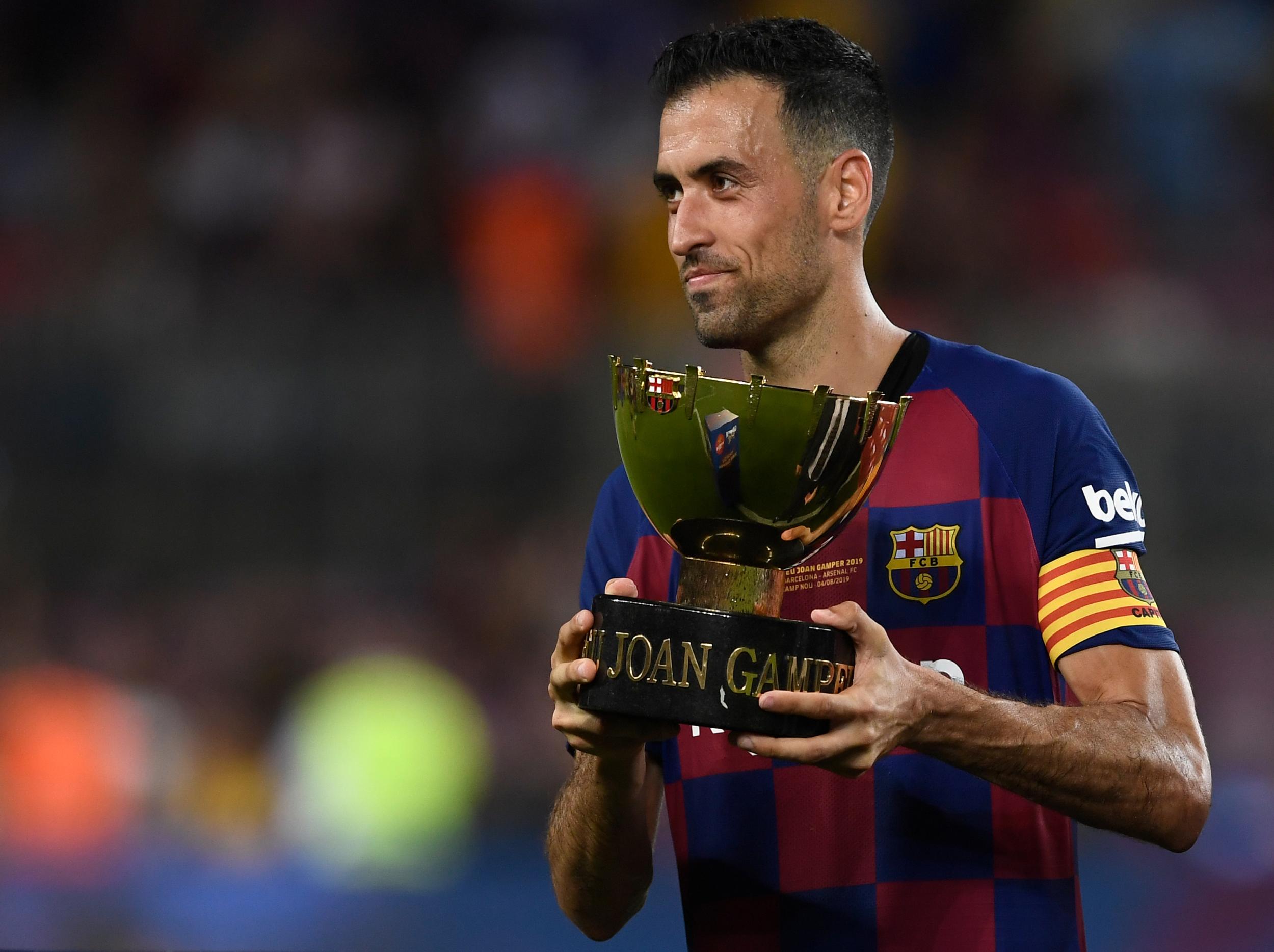 Sergio Busquets won nine La Liga crowns and three Champions League trophies among his collection of major trophies with Barcelona