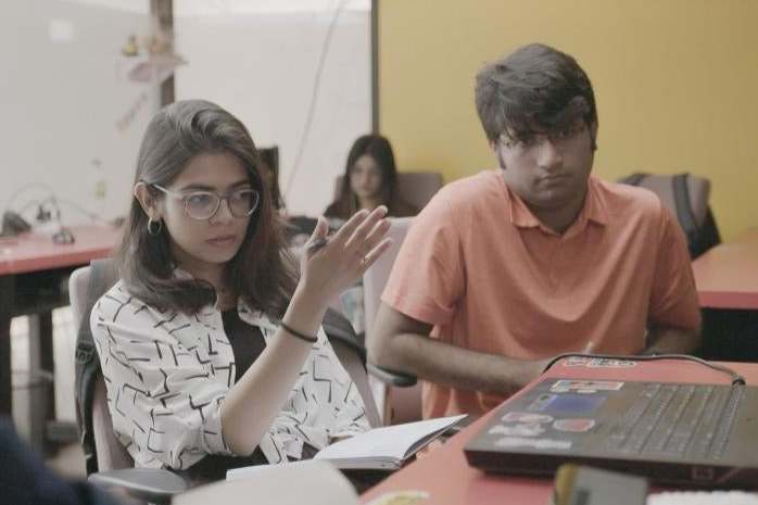 Maham Ismail, creative head at WonderTree, discusses video game design at the start-up’s office in Karachi (Matt Kay and Andrew Carver)