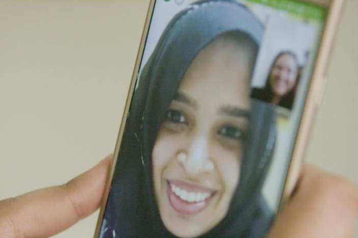 A Sehat Kahani doctor speaks to a patient through the app (Matt Kay and Andrew Carver)