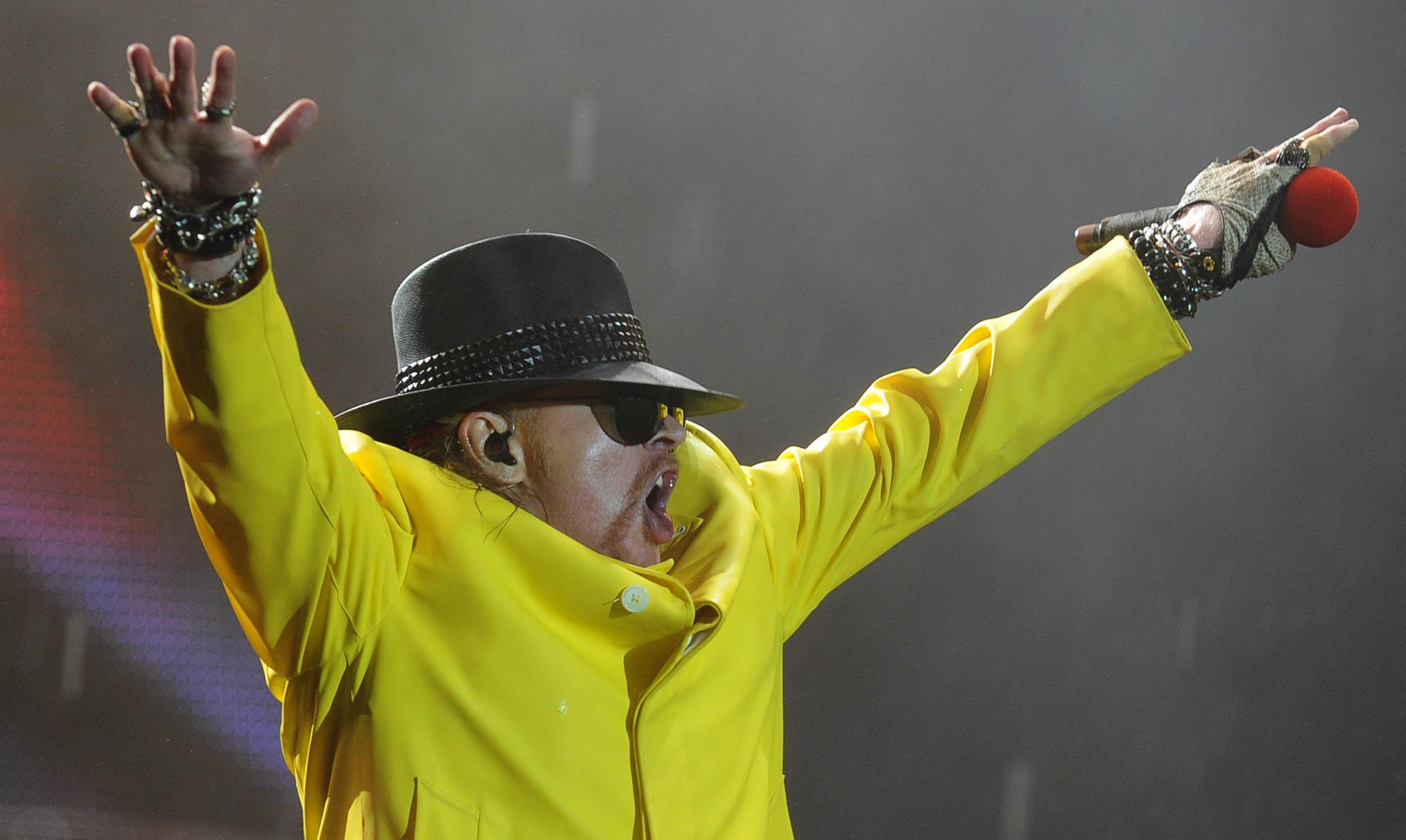 Axl Rose performing with Guns 'N Roses at Rock in Rio 2011