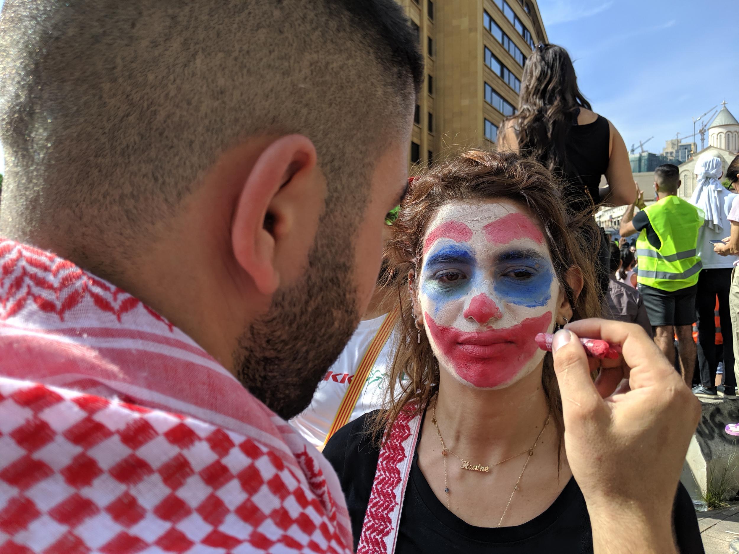 Hanin Matta, a 30-year-old translator who joined anti-government protests in Beirut on Friday (Richard Hall/The Independent )