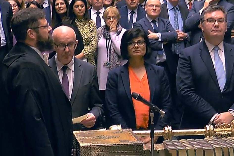 MPs voted by 322 to 306 on Saturday to withhold approval for the Brexit deal