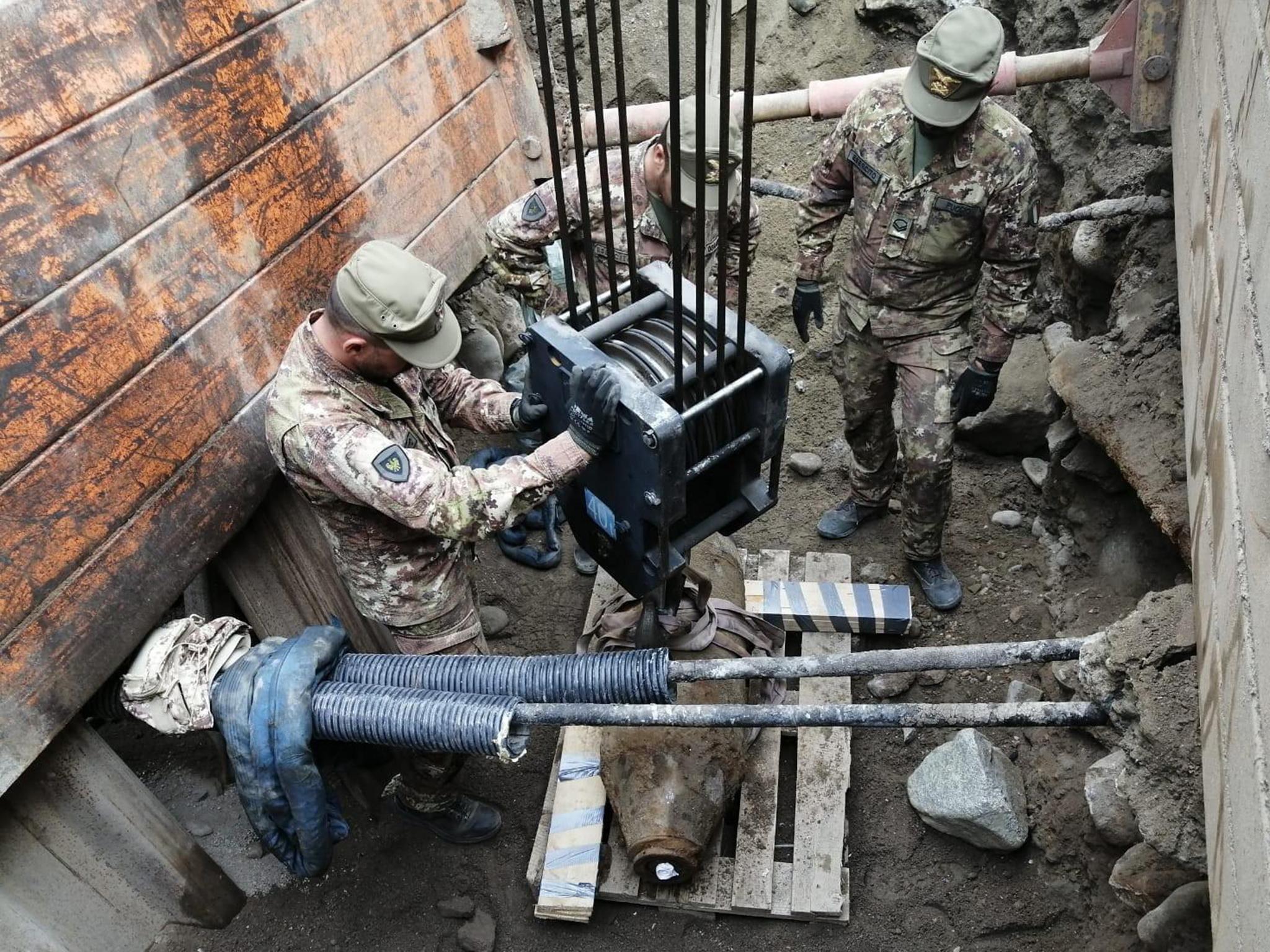 The bomb was found on a construction site in the northern Italian city of Bolzano