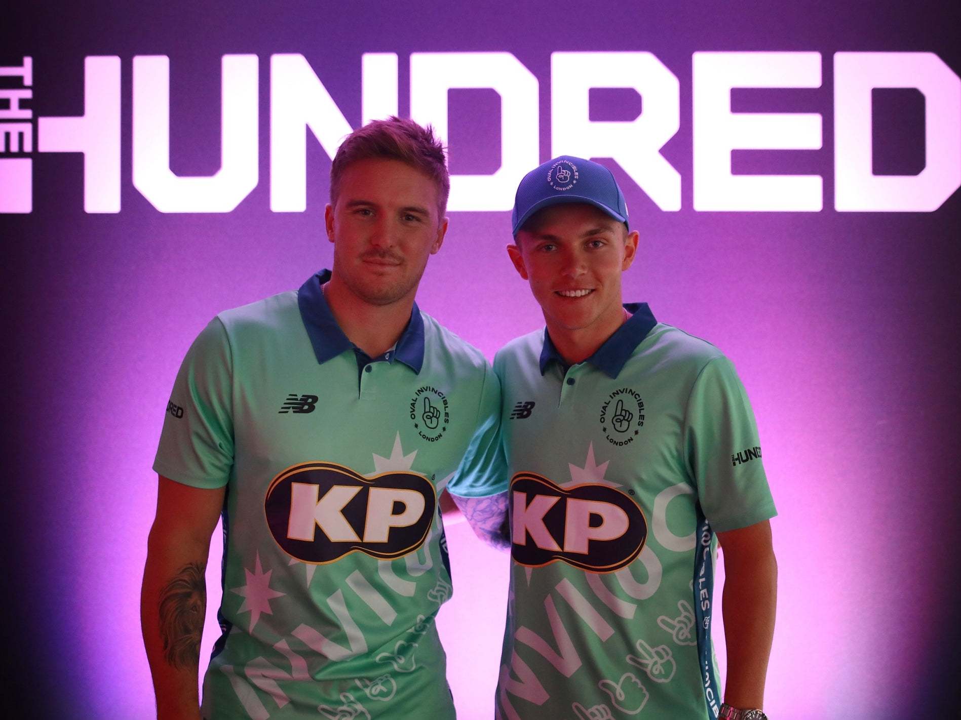 Jason Roy and Sam Curran of Oval Invincibles