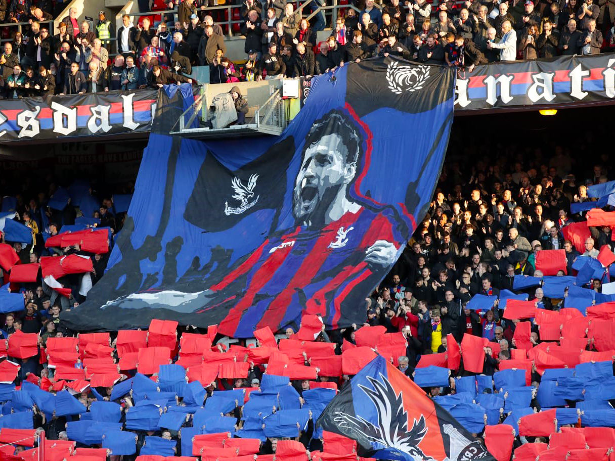 Joel Ward is unveiled before kick-off at Selhurst Park