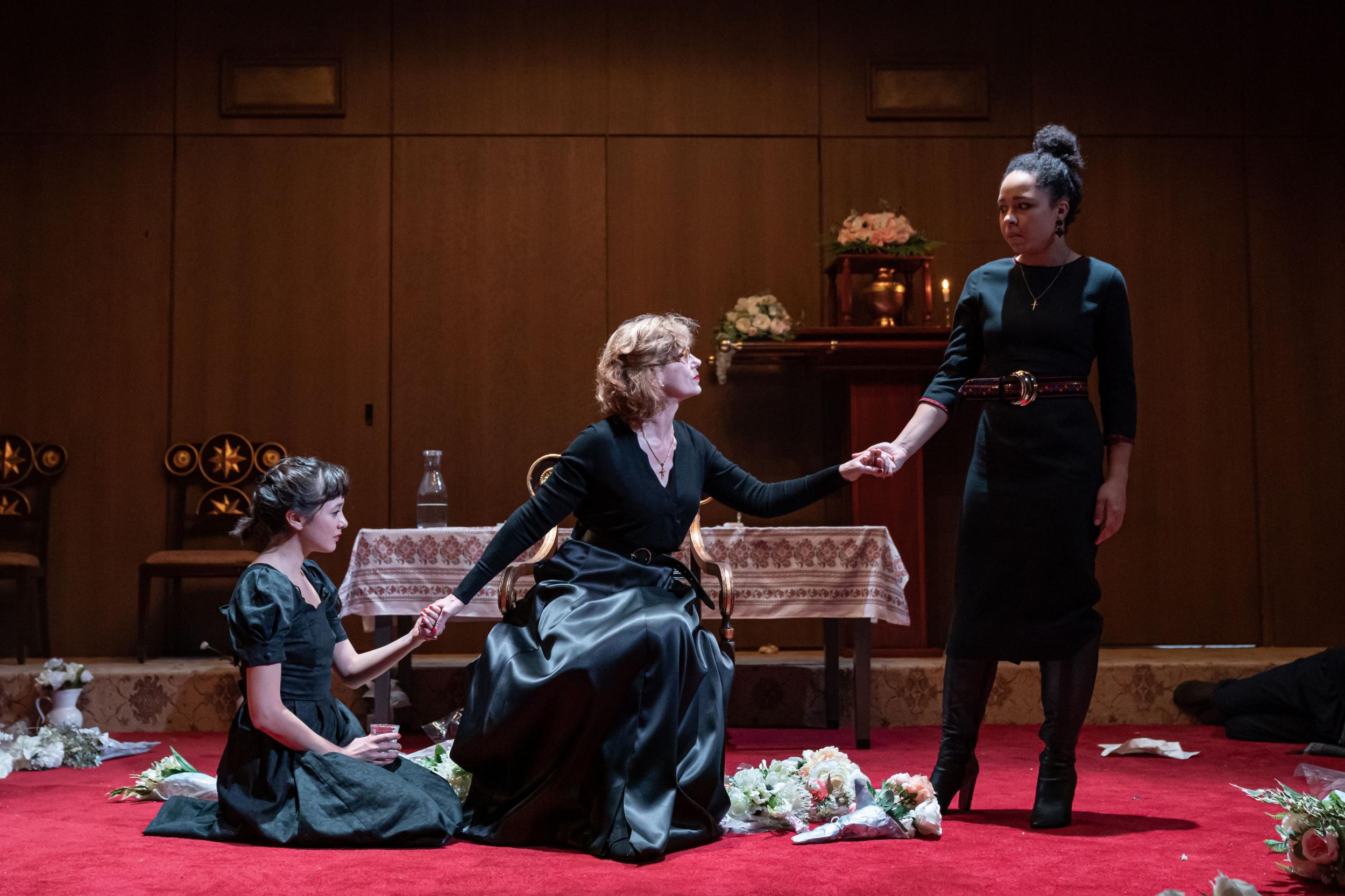 Sophie Wu, Siobhan Redmond and Amber James in ‘Vassa’