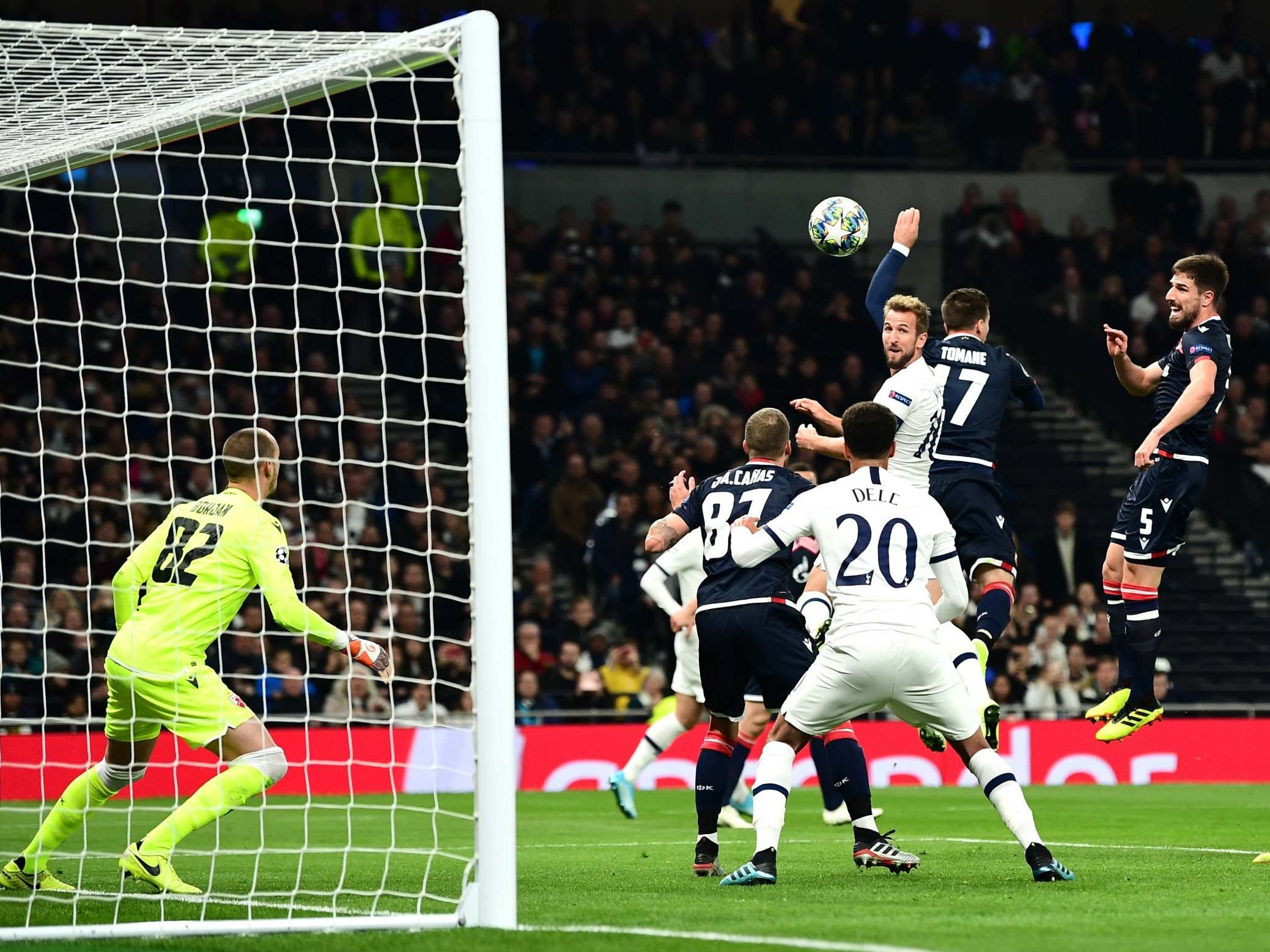 Harry Kane steers home Tottenham's first goal