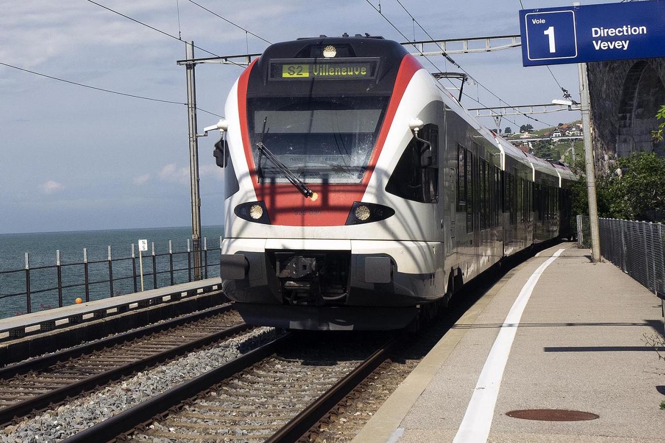 Lakeshore ride: The railway station at Saint-Saphorin is perched on the very edge of Lake Geneva