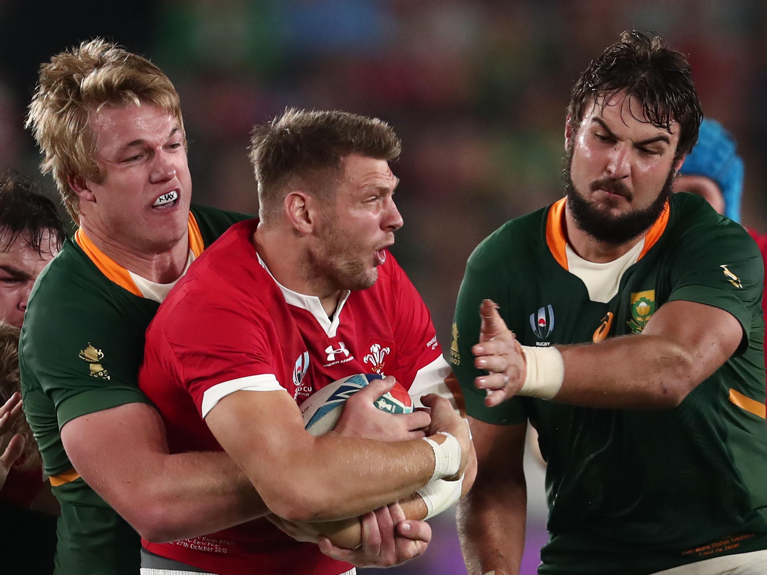 With forwards like Pieter-Steph du Toit (left) and Lood De Jager (right), South Africa excel at winning collisions